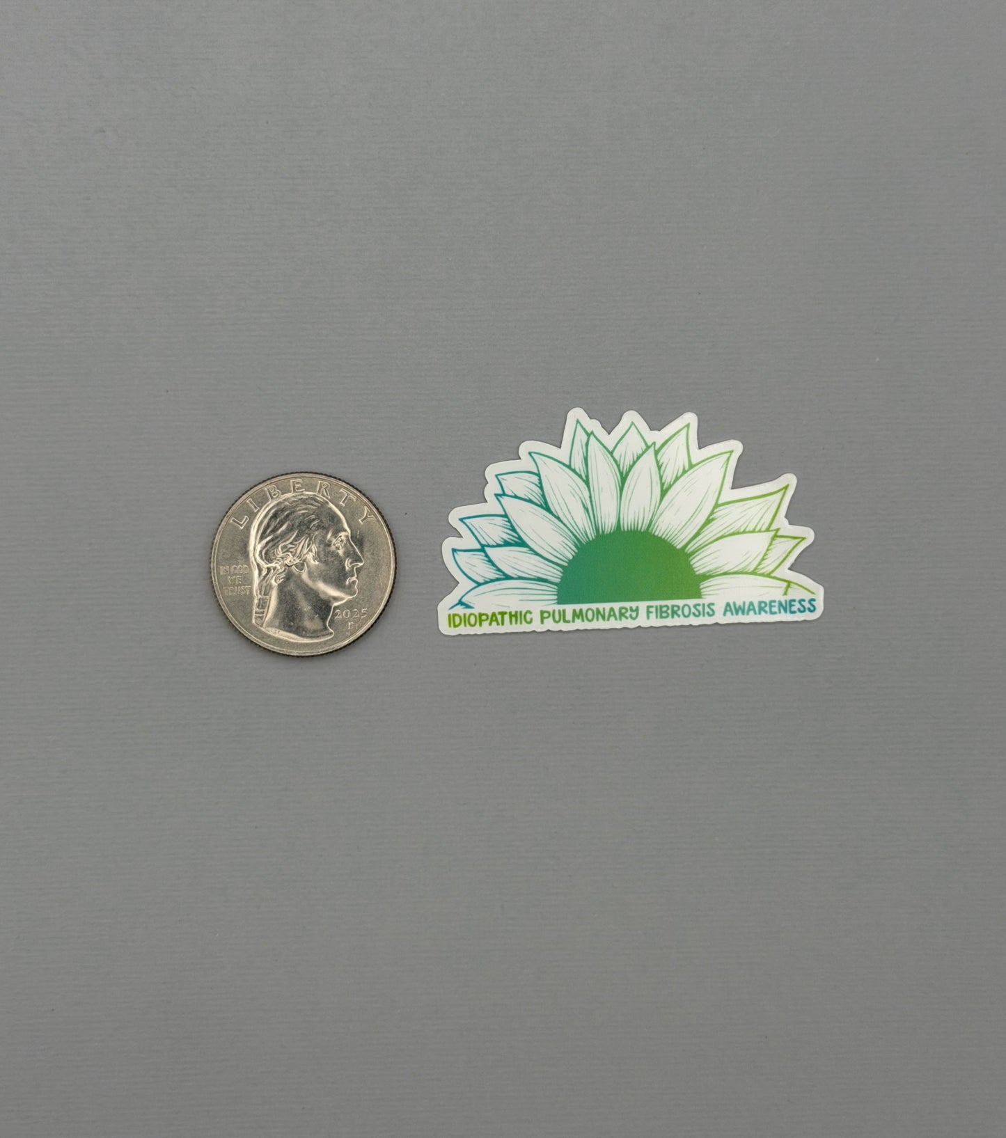 Idiopathic Pulmonary Fibrosis Awareness Sunflower Sticker or Magnet