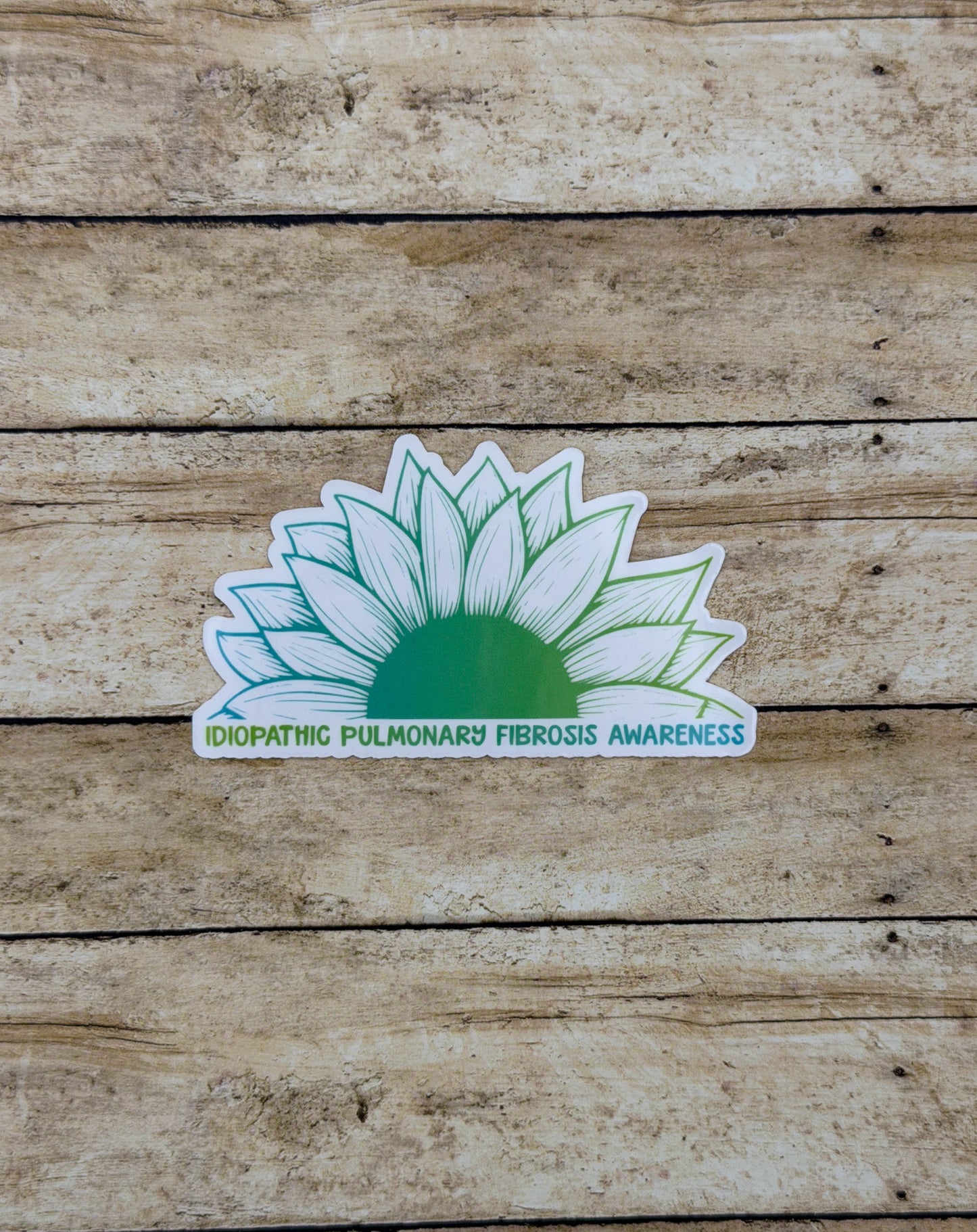 Idiopathic Pulmonary Fibrosis Awareness Sunflower Sticker or Magnet
