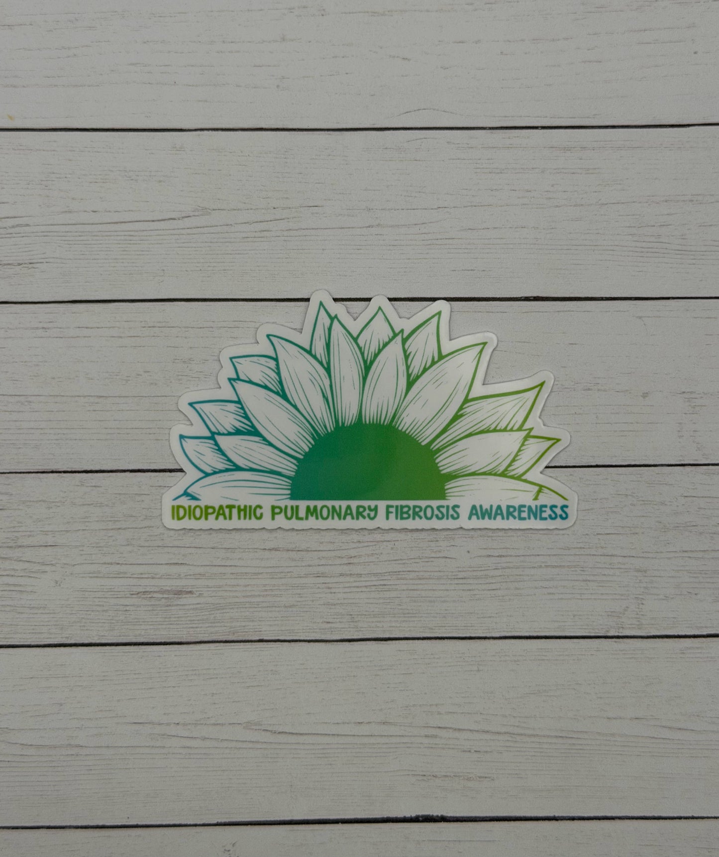 Idiopathic Pulmonary Fibrosis Awareness Sunflower Sticker or Magnet