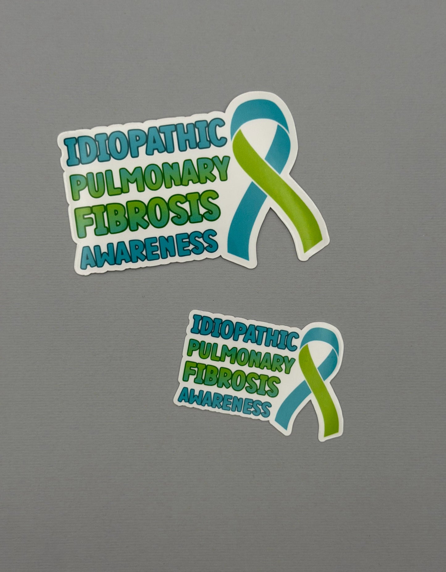 Idiopathic Pulmonary Fibrosis Awareness with Ribbon Sticker or Magnet