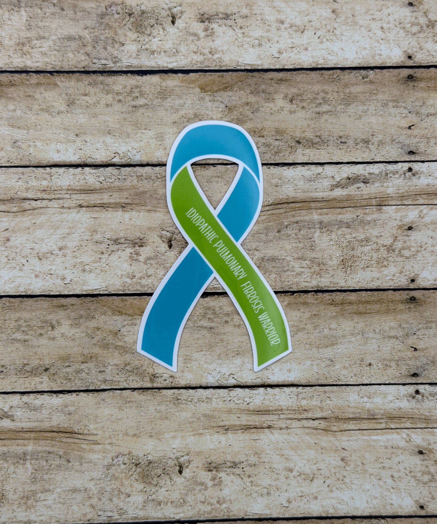 Idiopathic Pulmonary Fibrosis Warrior Ribbon Sticker or Magnet