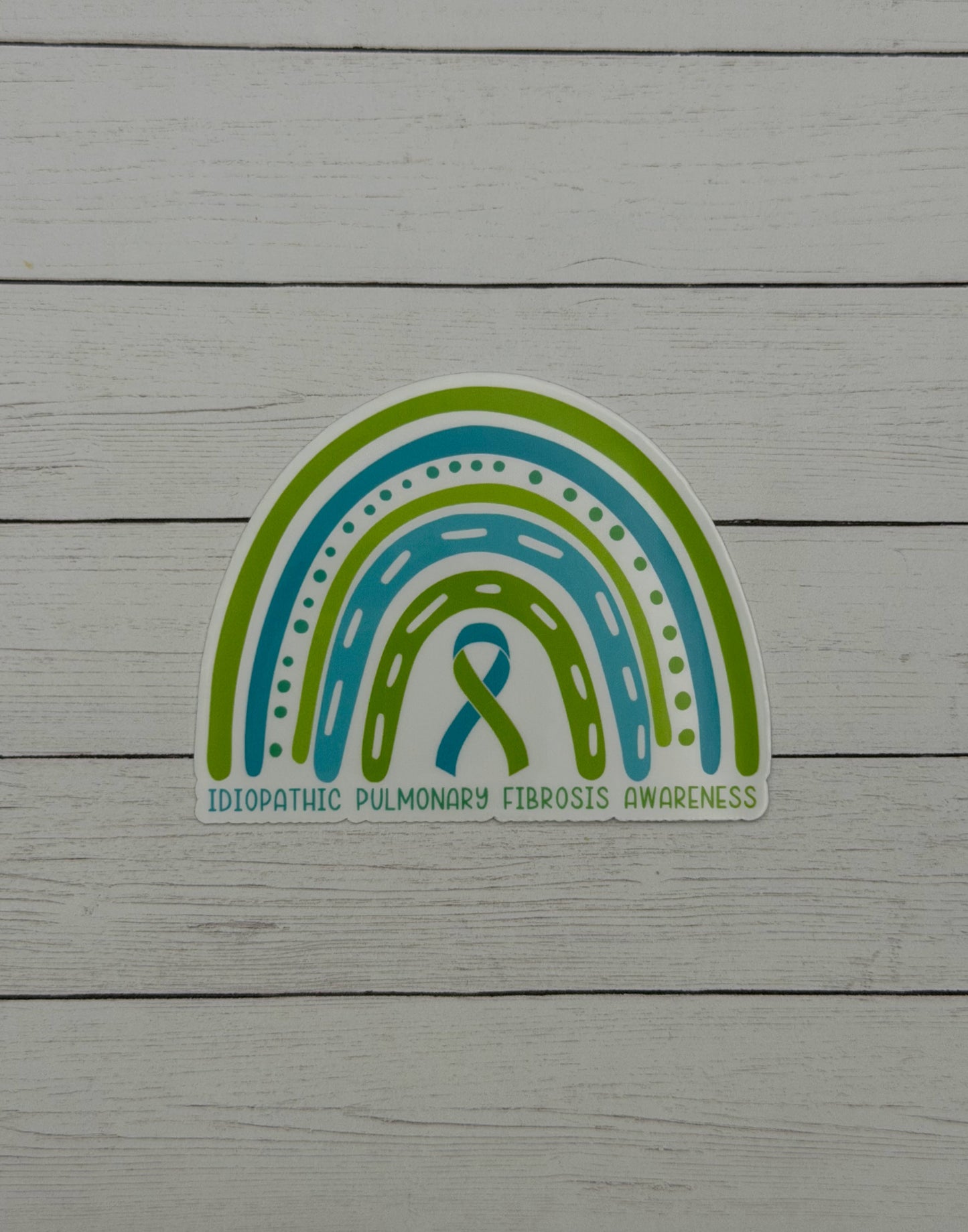 Idiopathic Pulmonary Fibrosis Awareness Rainbow Sticker or Magnet