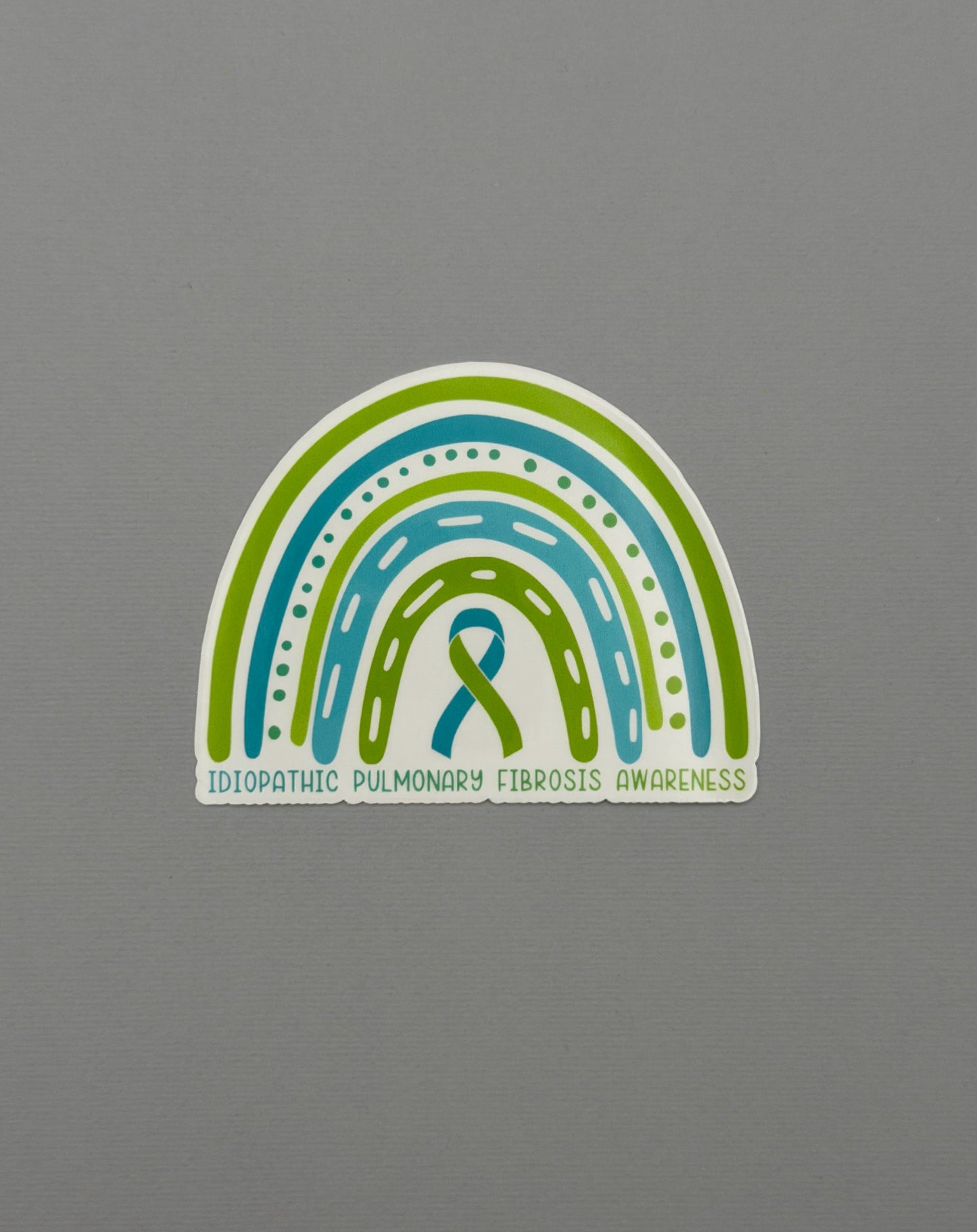 Idiopathic Pulmonary Fibrosis Awareness Rainbow Sticker or Magnet