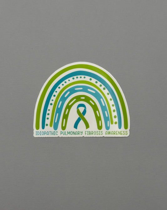 Idiopathic Pulmonary Fibrosis Awareness Rainbow Sticker or Magnet