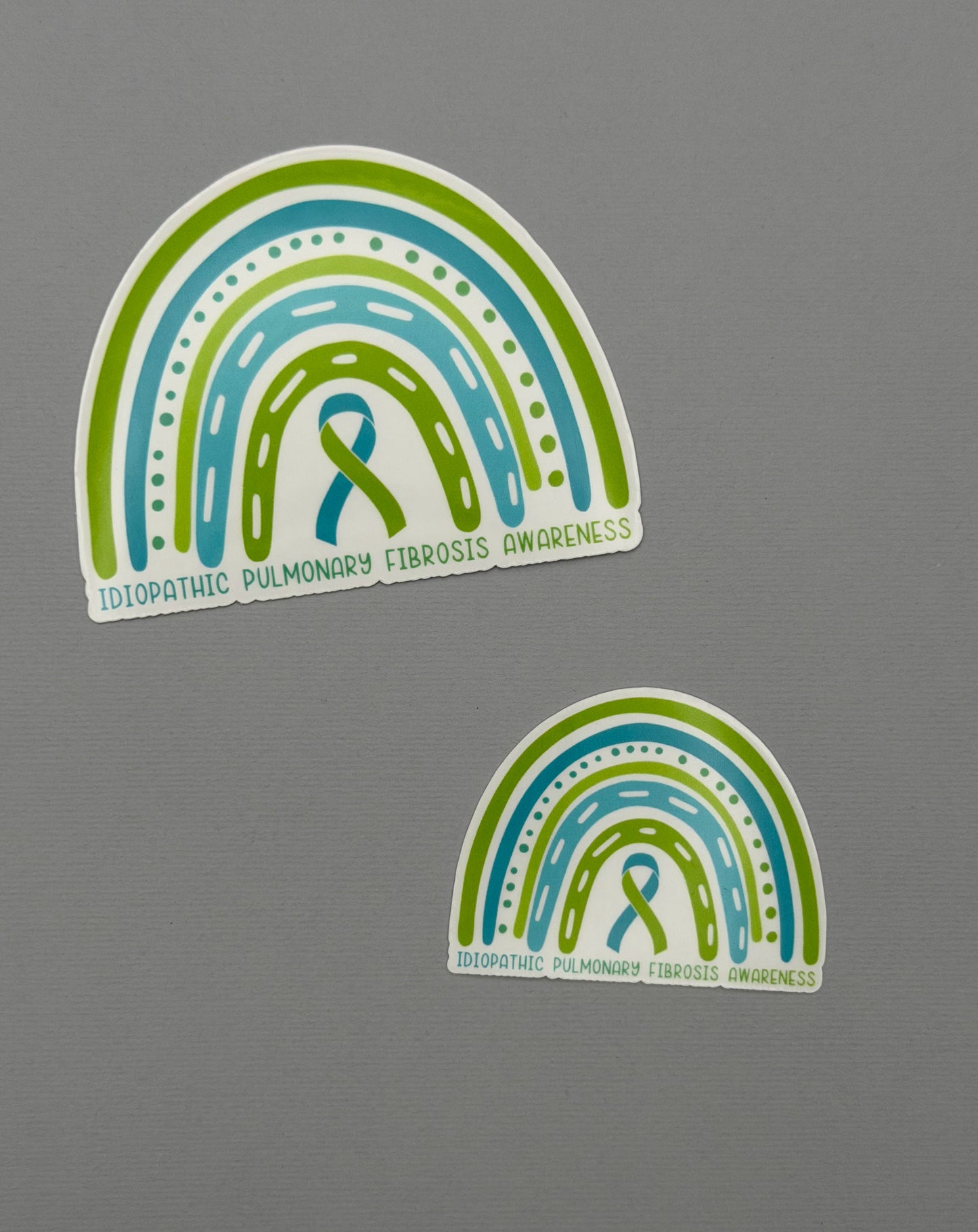 Idiopathic Pulmonary Fibrosis Awareness Rainbow Sticker or Magnet