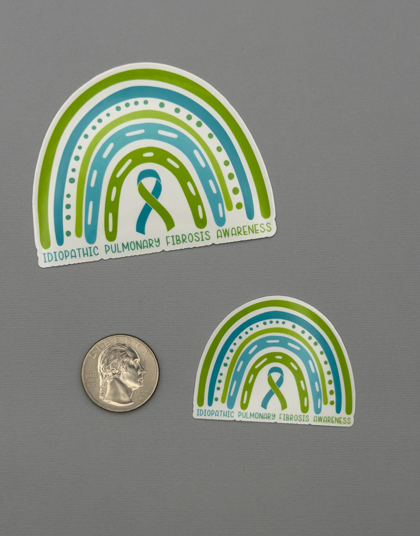 Idiopathic Pulmonary Fibrosis Awareness Rainbow Sticker or Magnet
