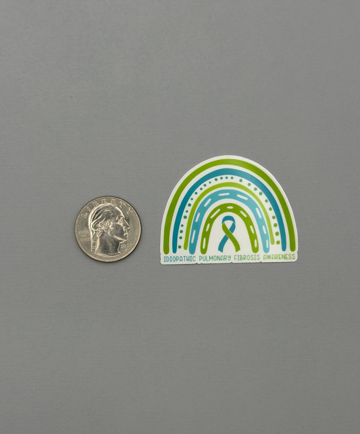 Idiopathic Pulmonary Fibrosis Awareness Rainbow Sticker or Magnet