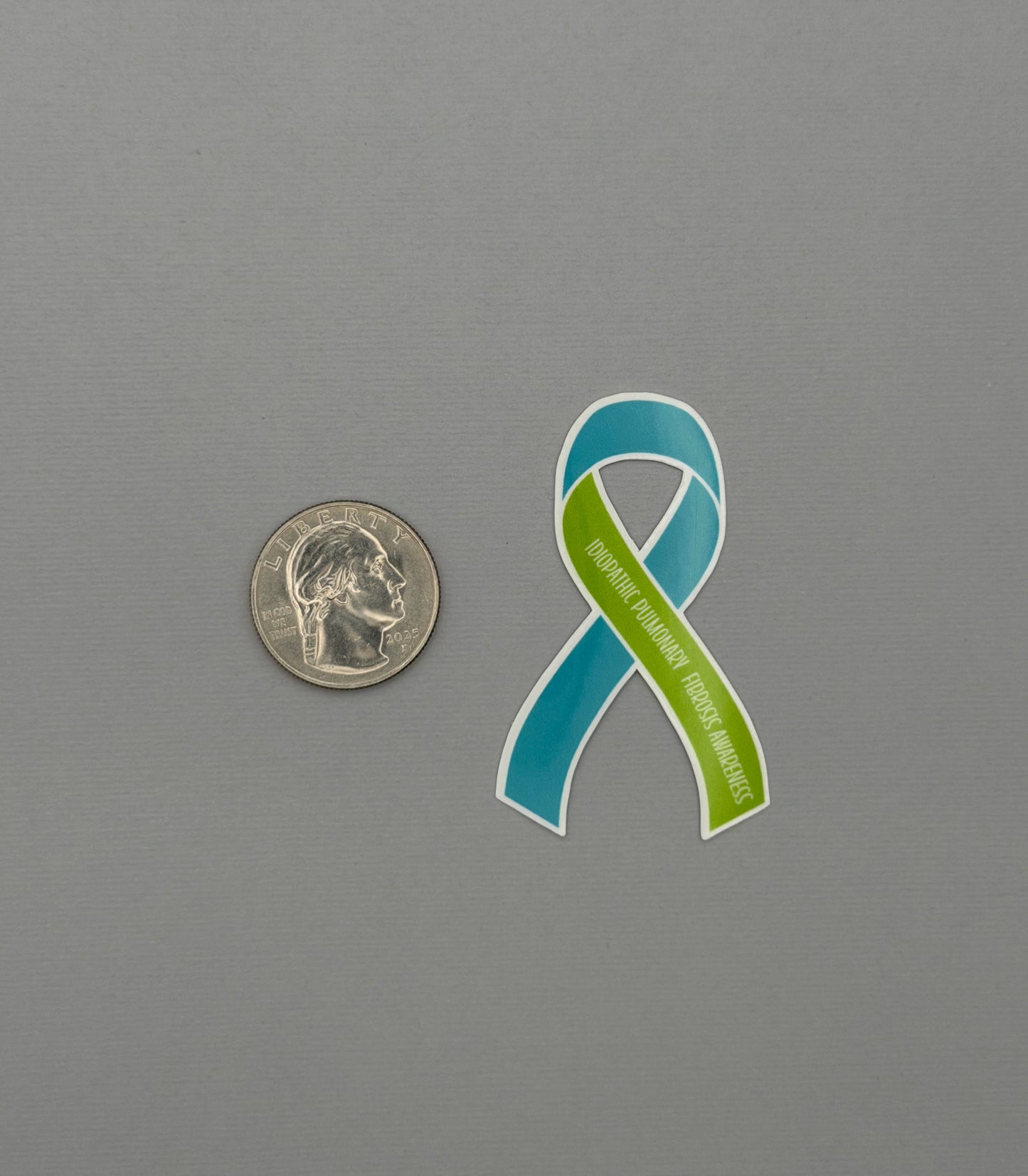 Idiopathic Pulmonary Fibrosis Awareness Ribbon Sticker or Magnet