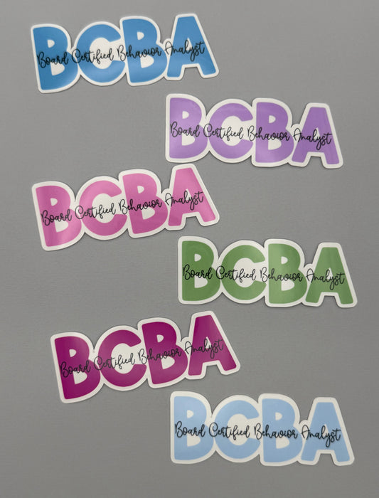 Board Certified Behavior Analysis BCBA Sticker or Magnet