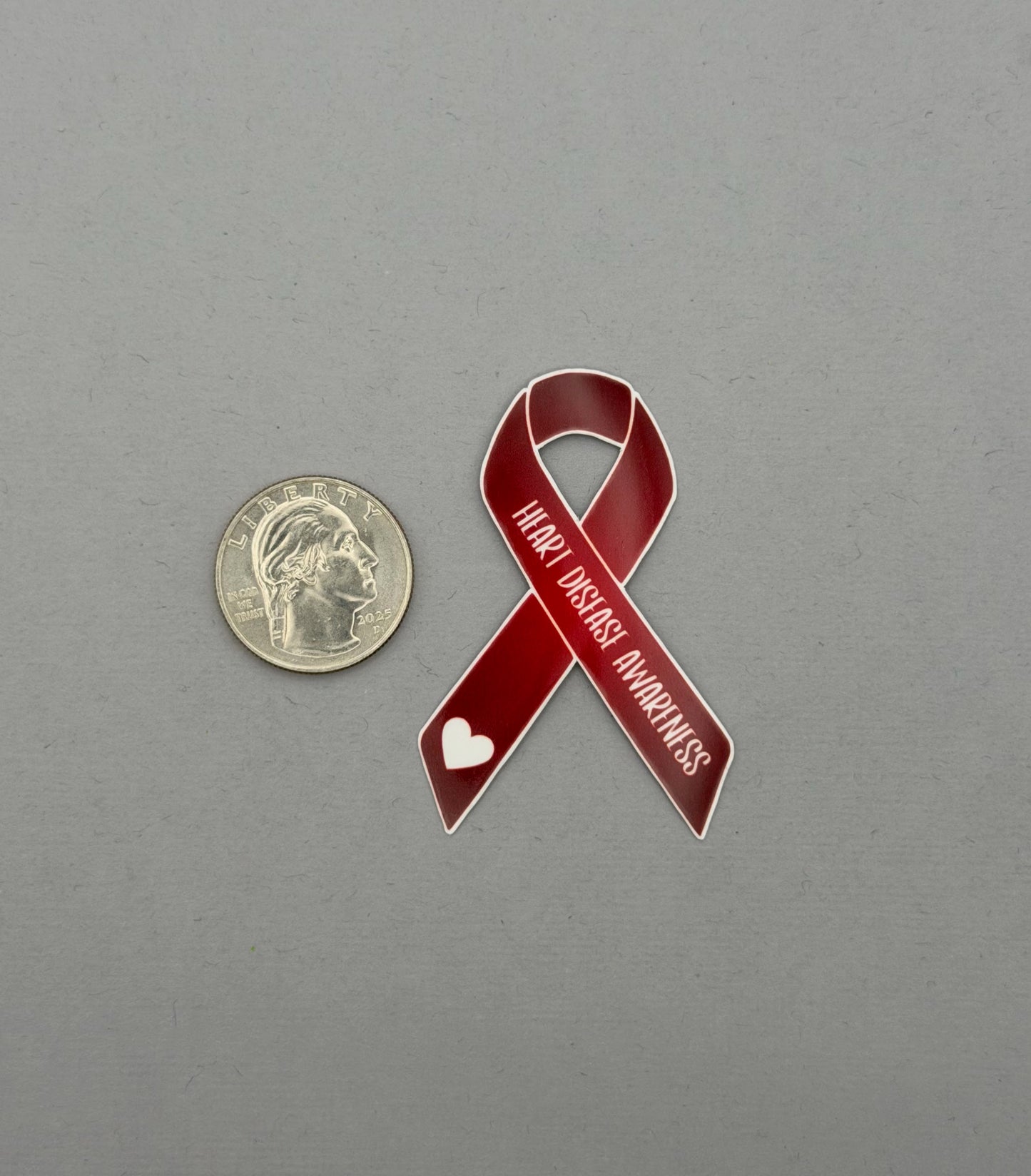 Heart Disease Awareness Ribbon Sticker