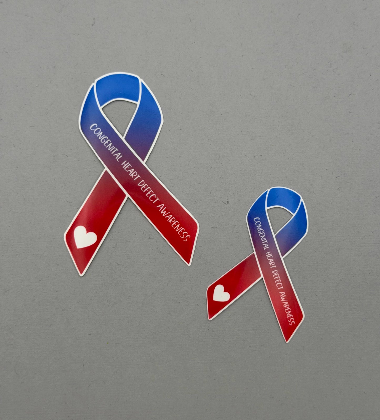 Congenital Heart Defect Awareness Ribbon Sticker or Magnet
