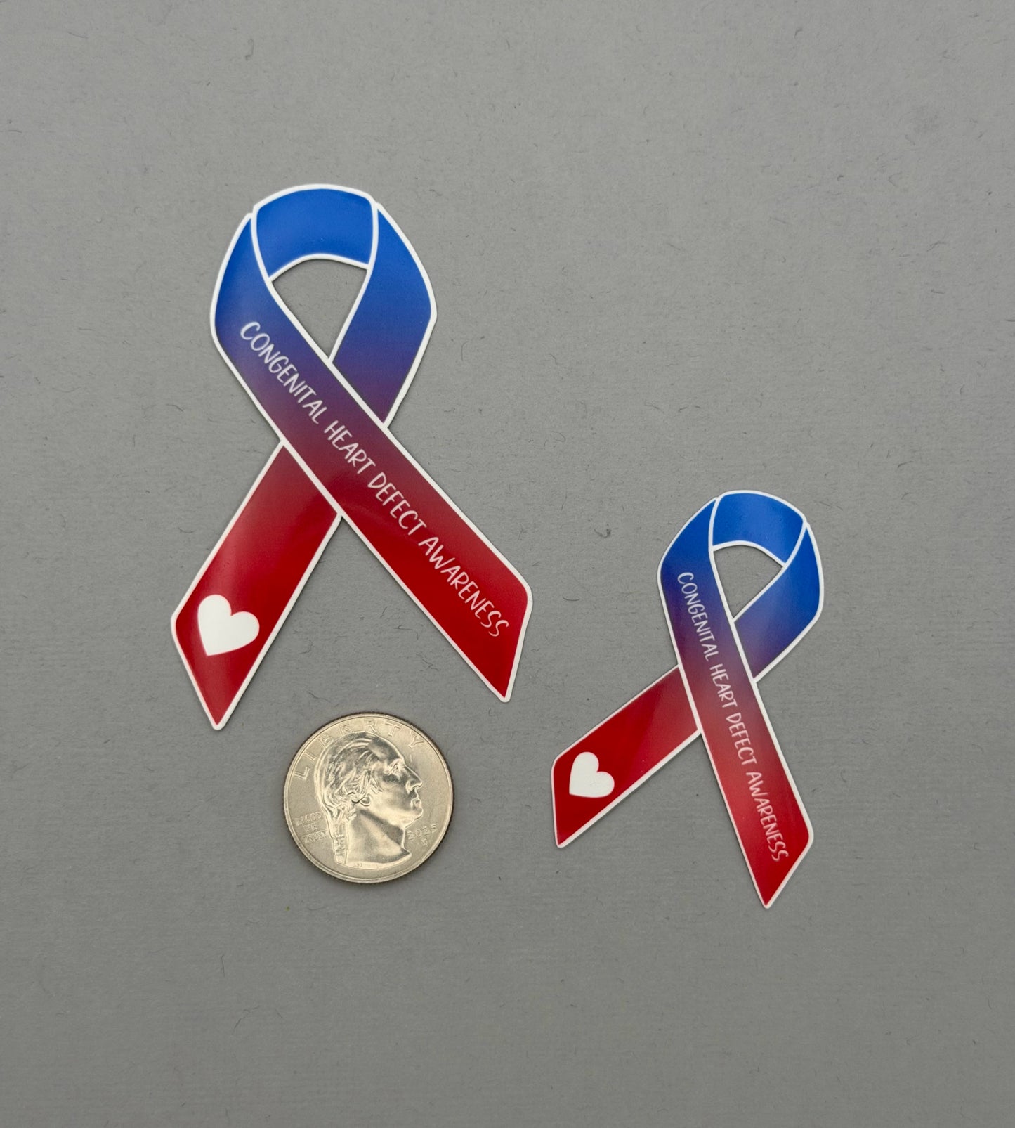 Congenital Heart Defect Awareness Ribbon Sticker or Magnet