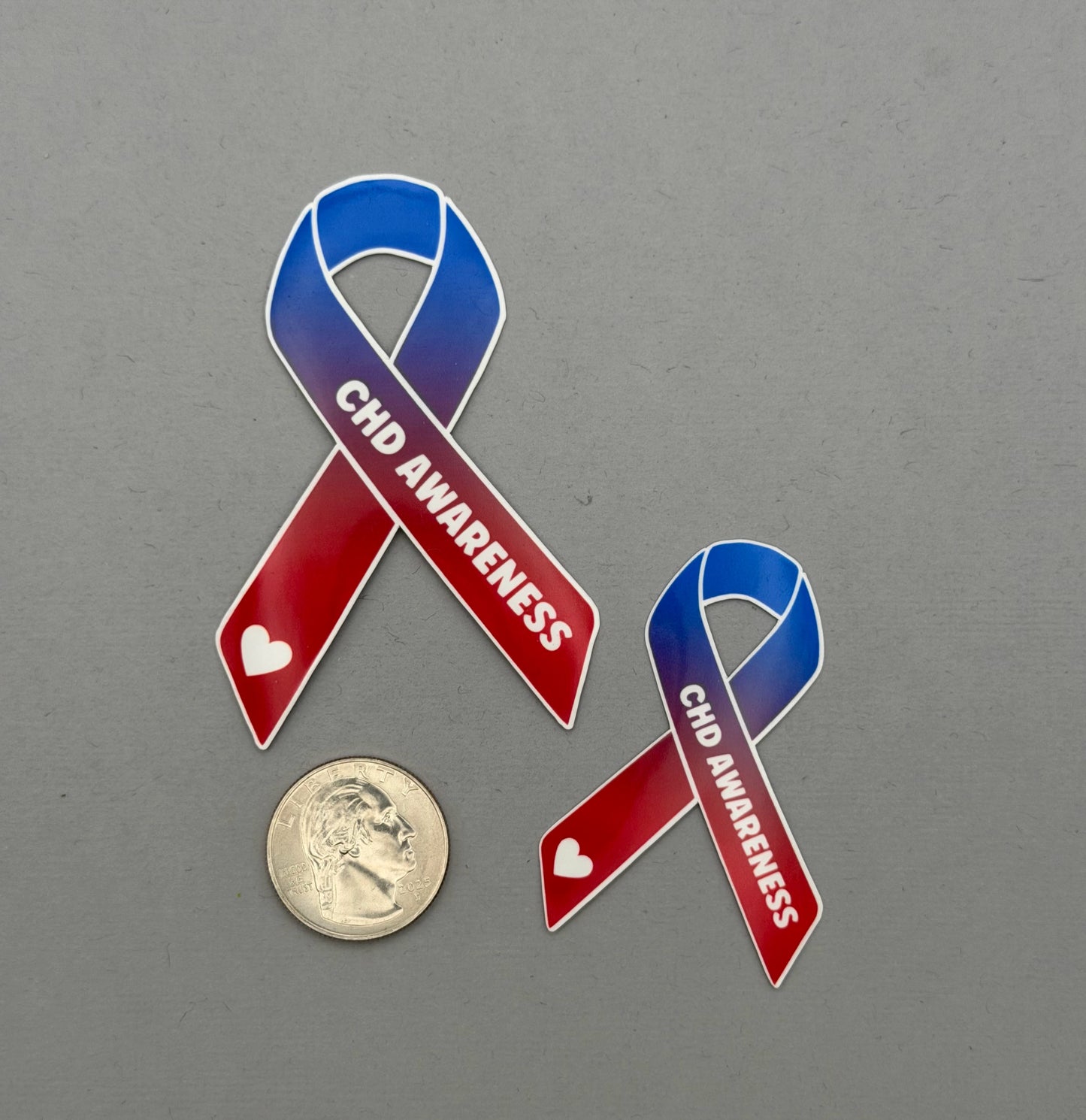 CHD Awareness Ribbon Sticker or Magnet