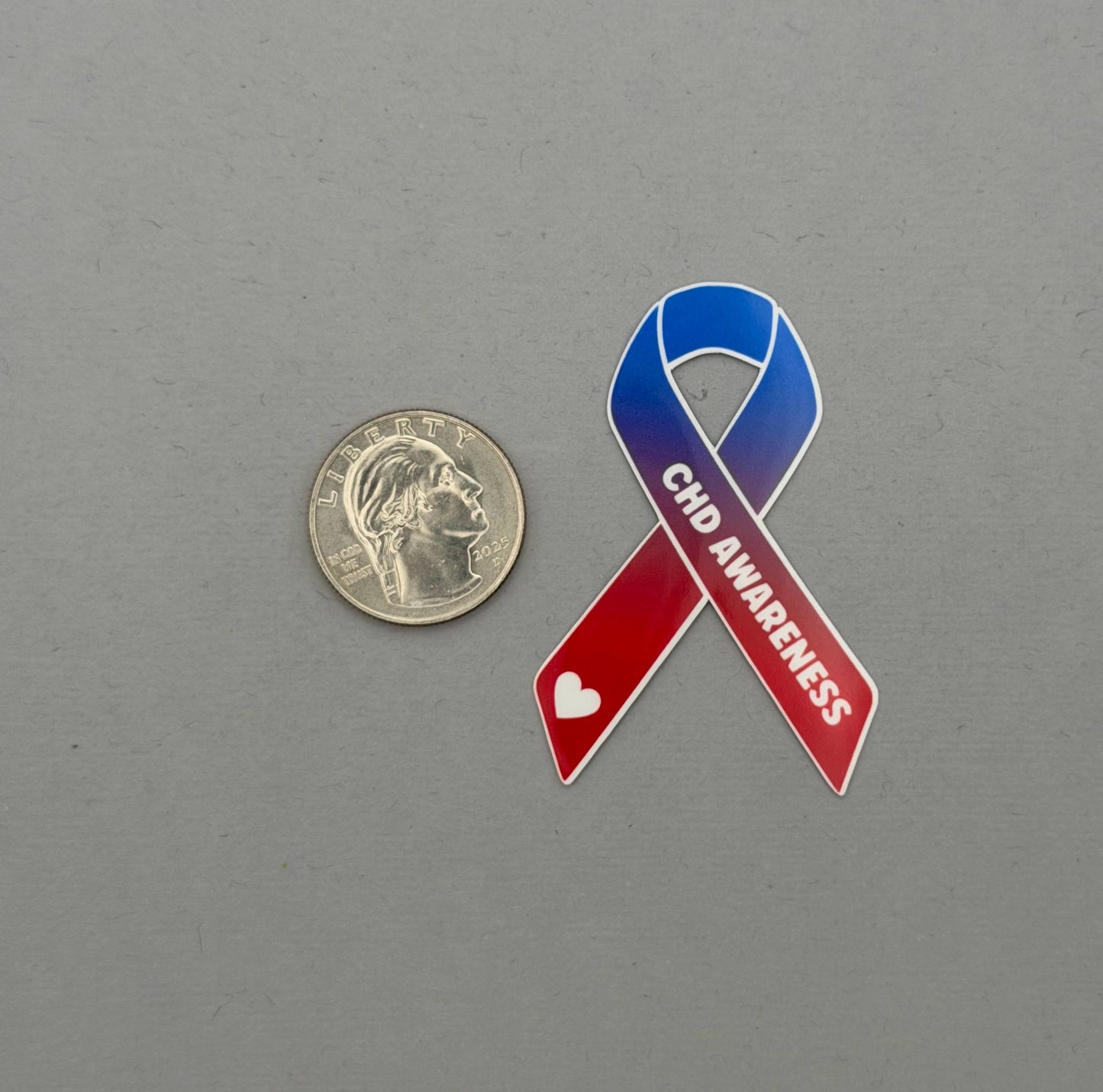 CHD Awareness Ribbon Sticker or Magnet