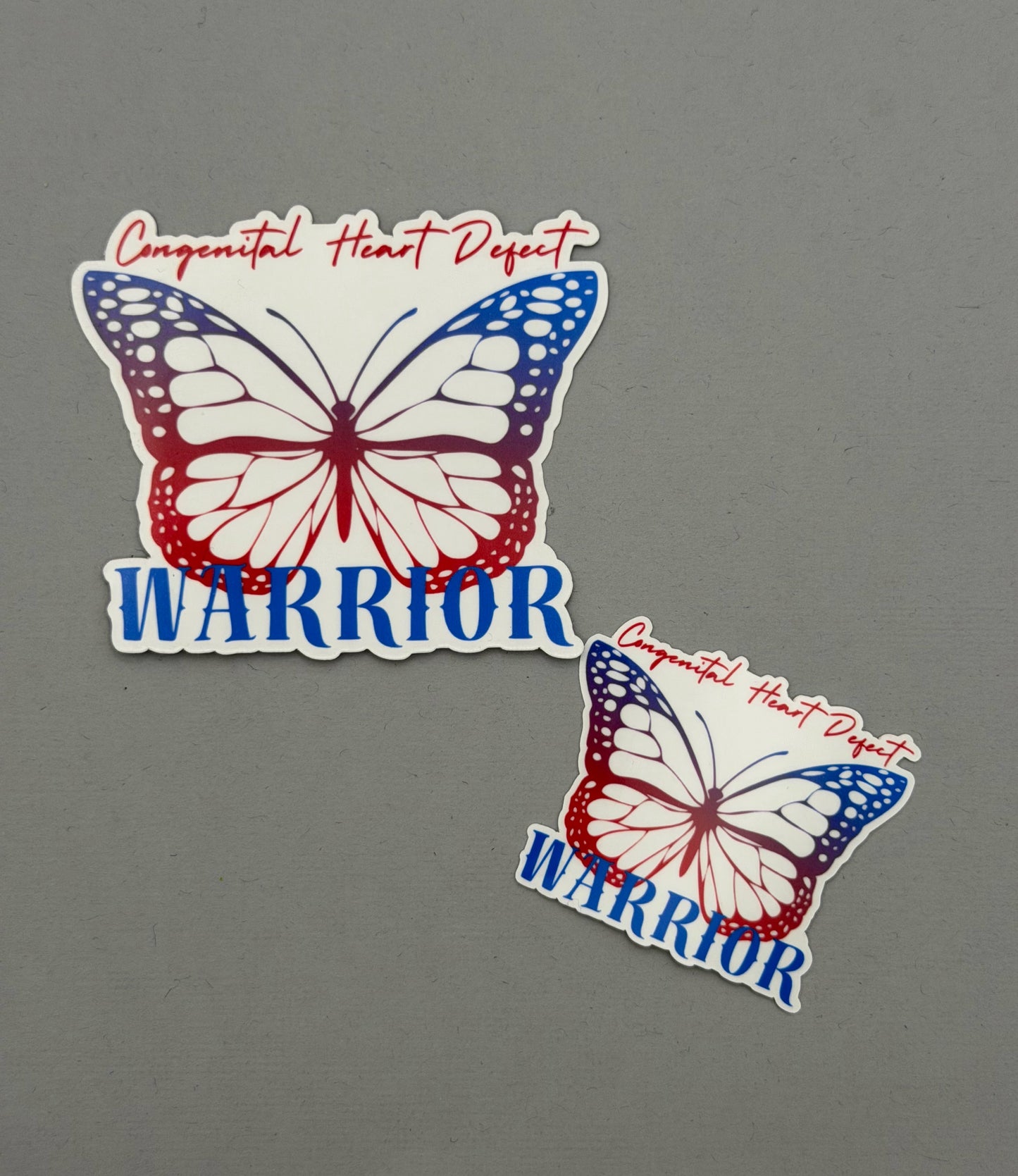 Congenital Heart Defect Warrior Butterfly Sticker or Magnet