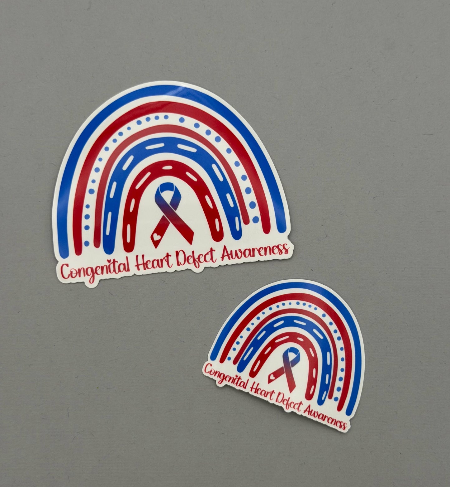 Congenital Heart Defect Awareness Rainbow Sticker or Magnet