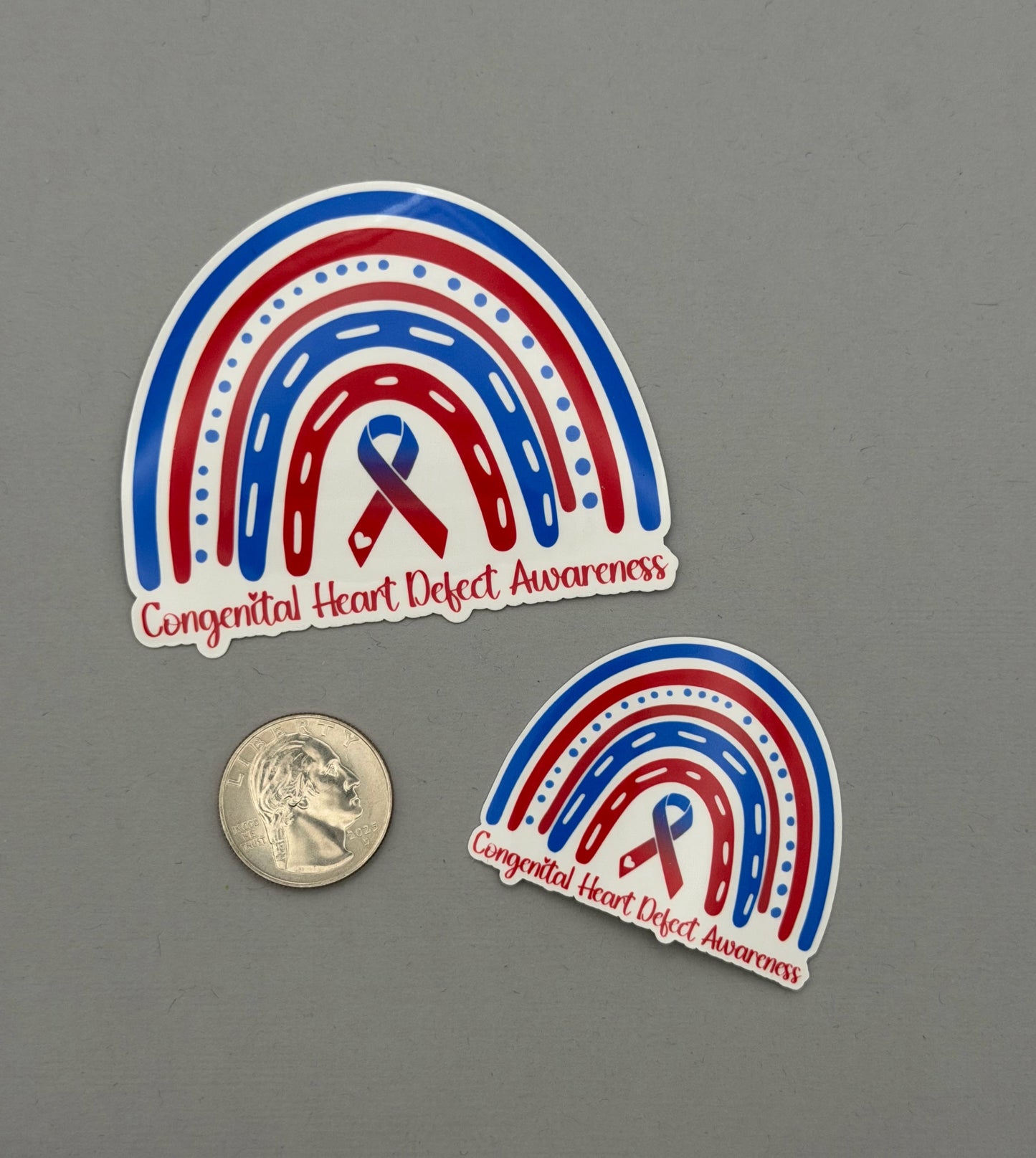 Congenital Heart Defect Awareness Rainbow Sticker or Magnet