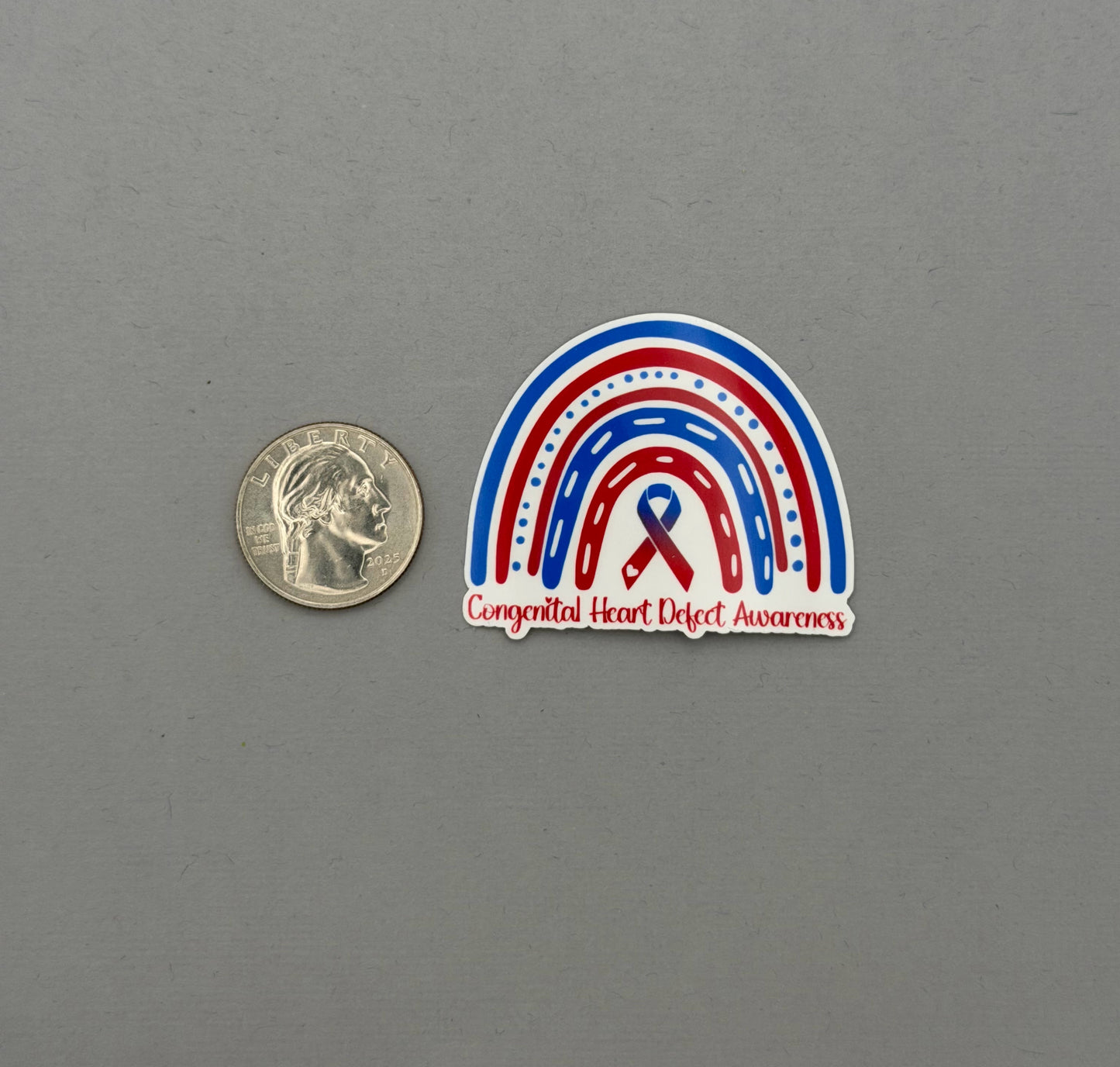 Congenital Heart Defect Awareness Rainbow Sticker or Magnet
