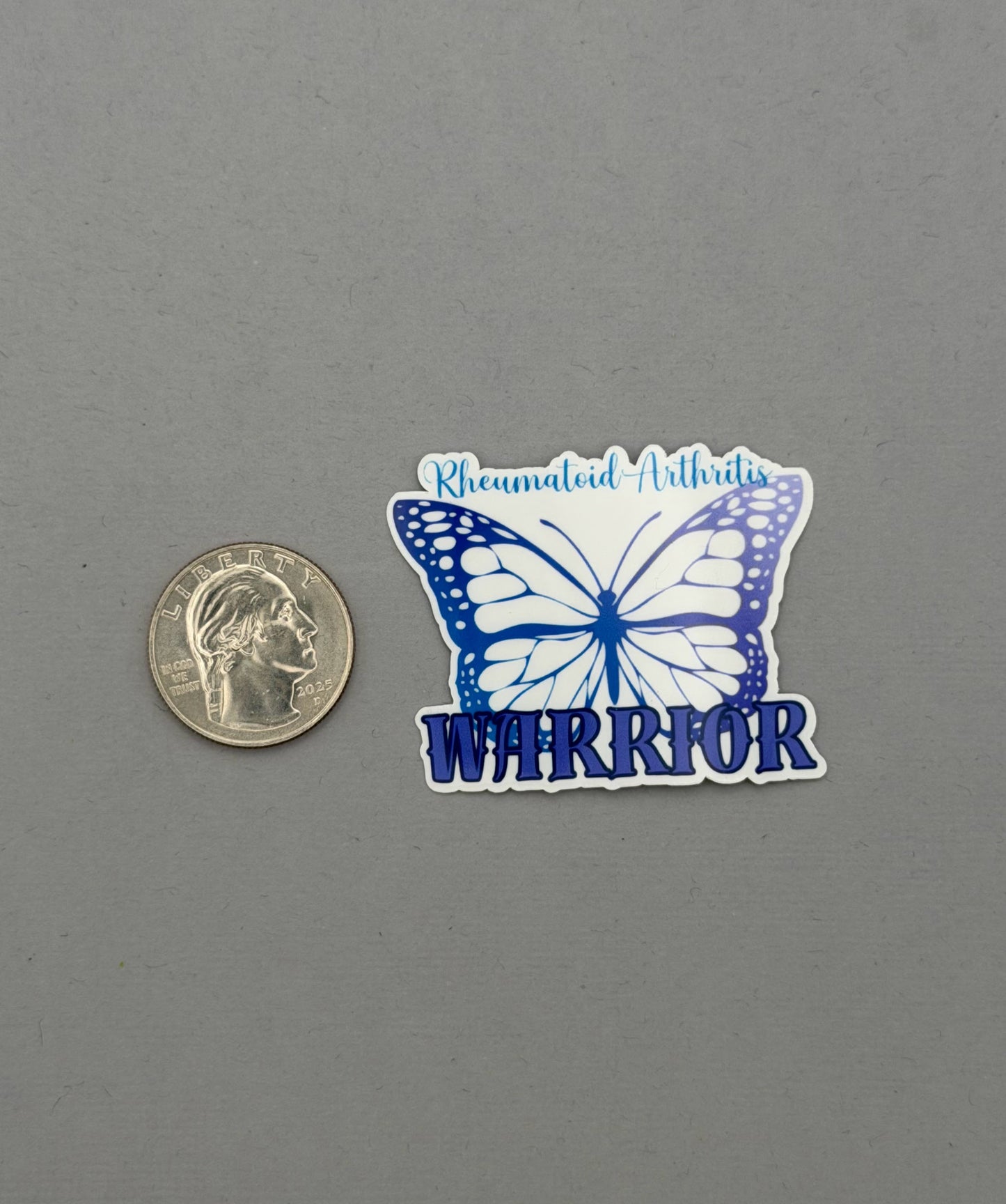 Rheumatoid Arthritis Warrior Butterfly Sticker