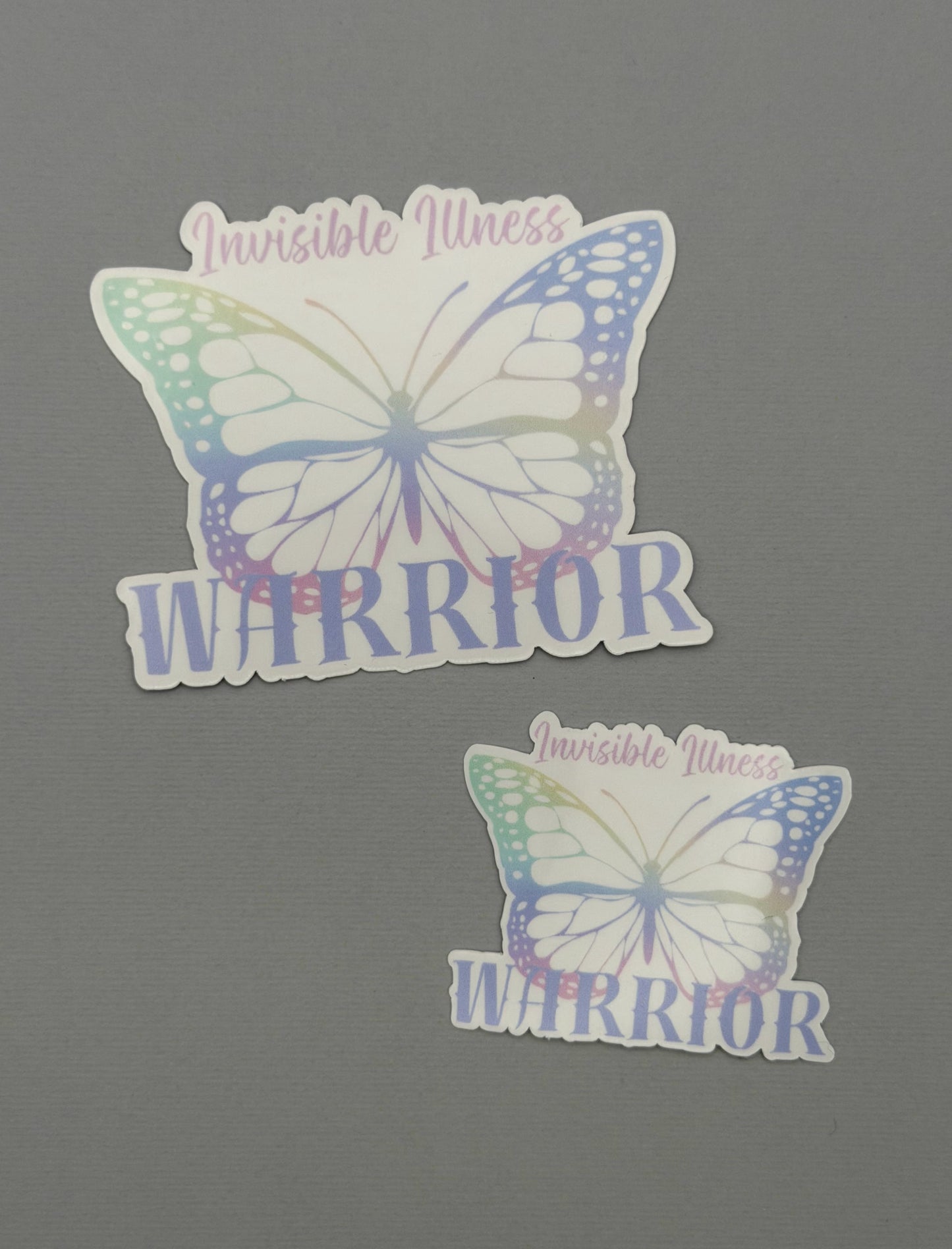 Invisible Illness Warrior Butterfly Sticker or Magnet