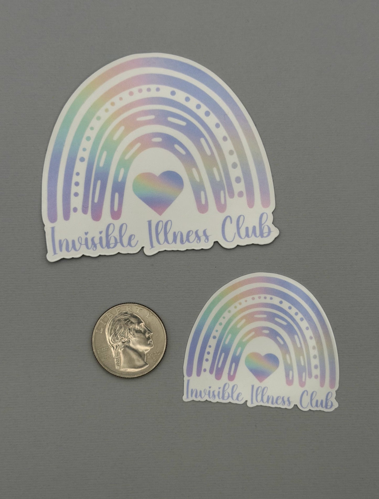 Invisible Illness Club Rainbow Sticker or Magnet