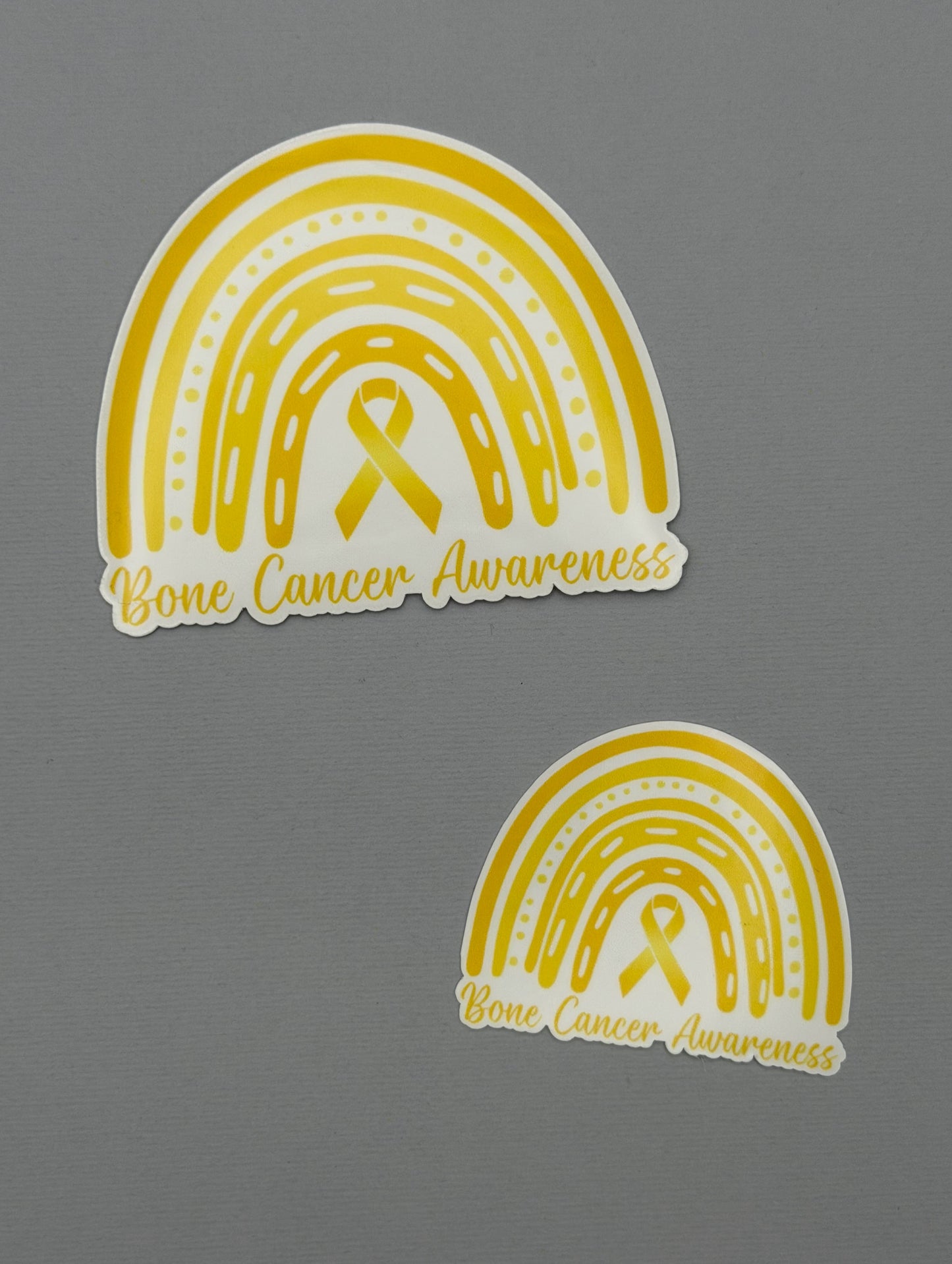 Bone Cancer Awareness Rainbow Sticker or Magnet