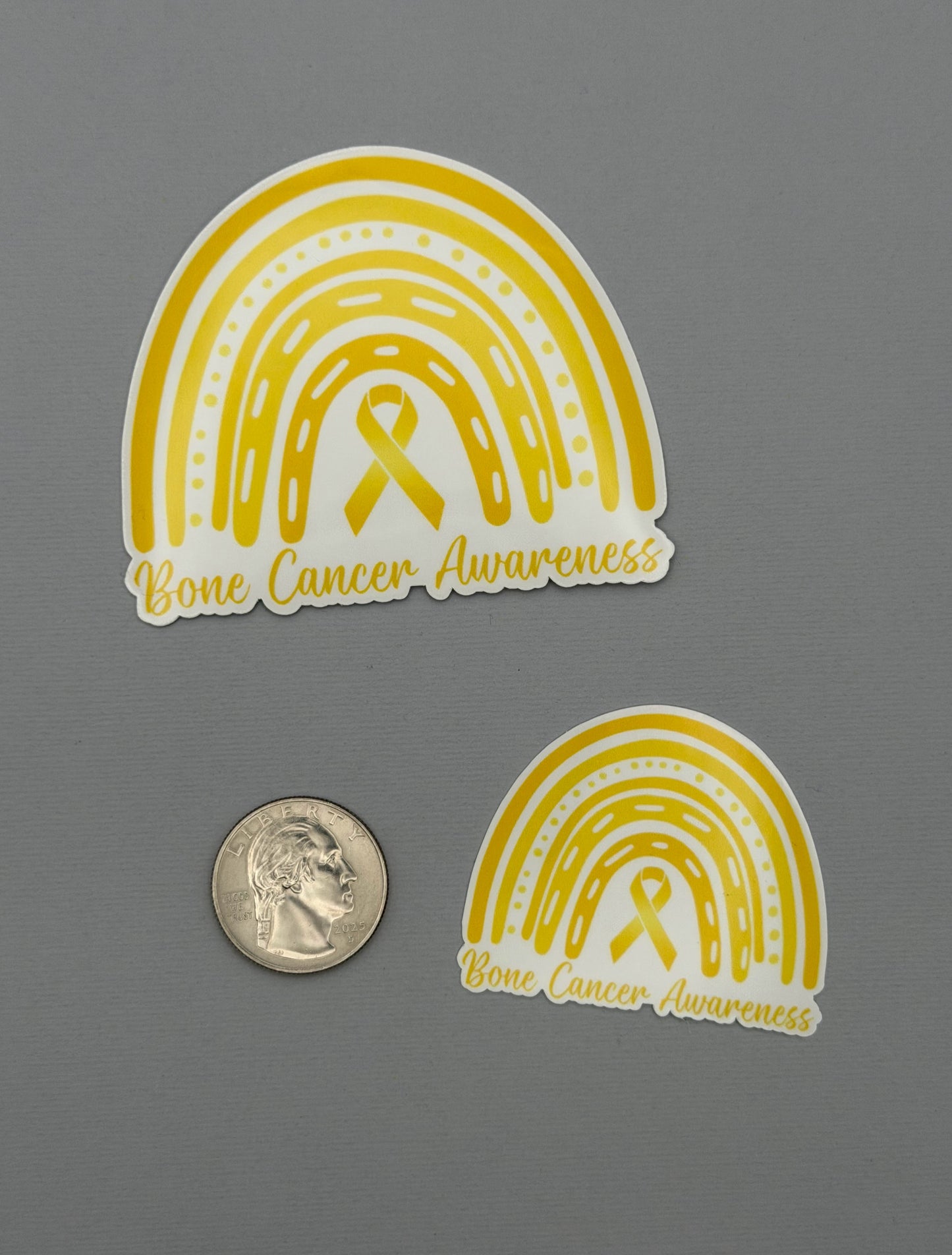 Bone Cancer Awareness Rainbow Sticker or Magnet