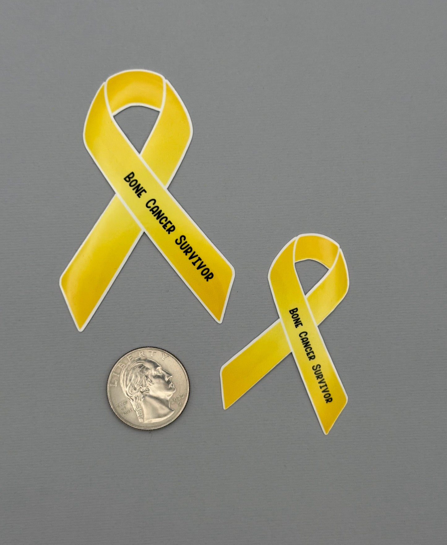 Bone Cancer Survivor Ribbon Sticker or Magnet