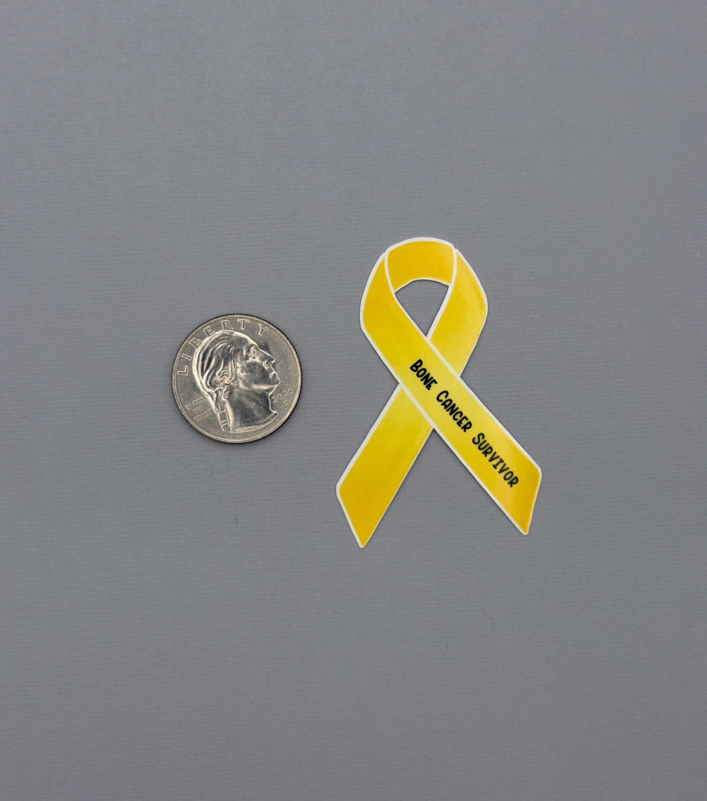 Bone Cancer Survivor Ribbon Sticker or Magnet