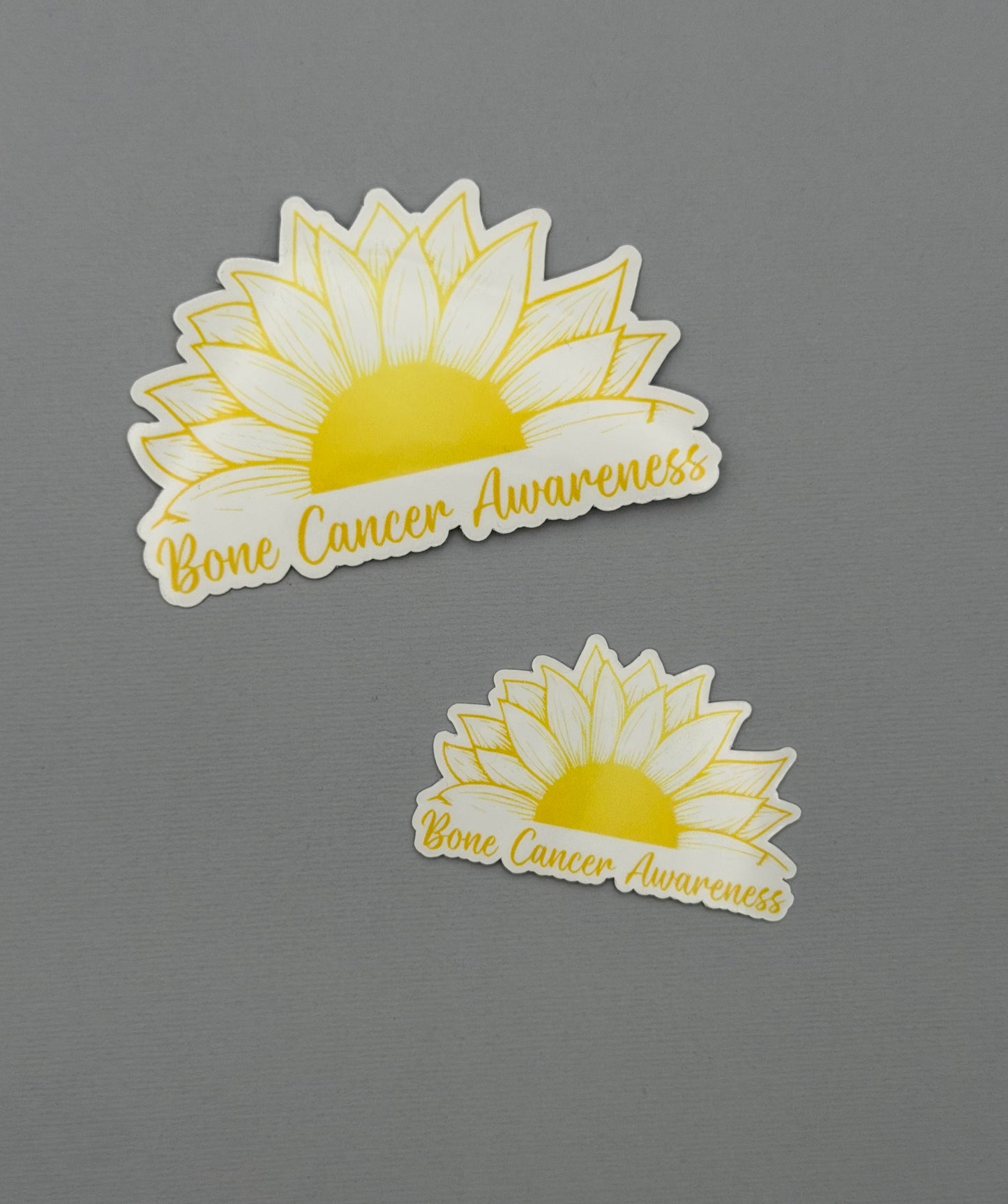 Bone Cancer Awareness Sunflower Sticker or Magnet