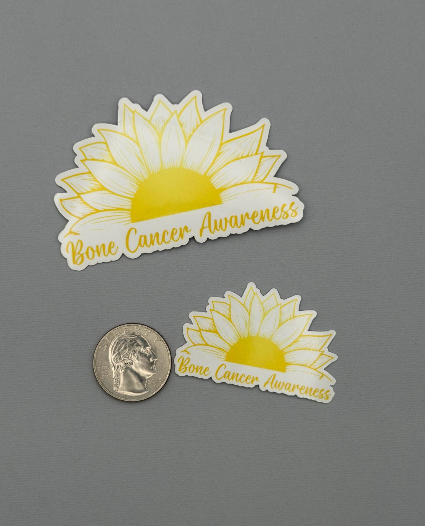 Bone Cancer Awareness Sunflower Sticker or Magnet
