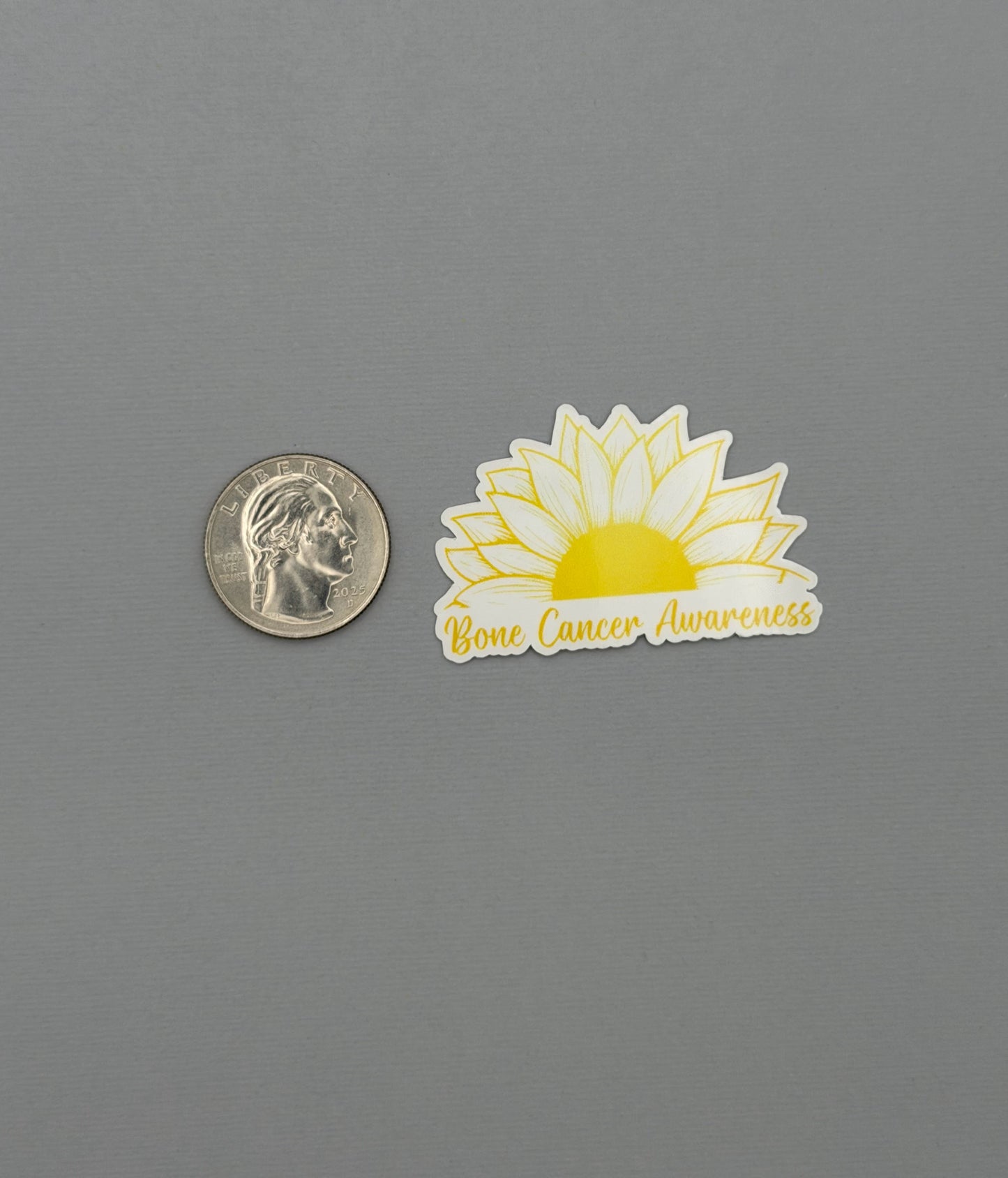 Bone Cancer Awareness Sunflower Sticker or Magnet