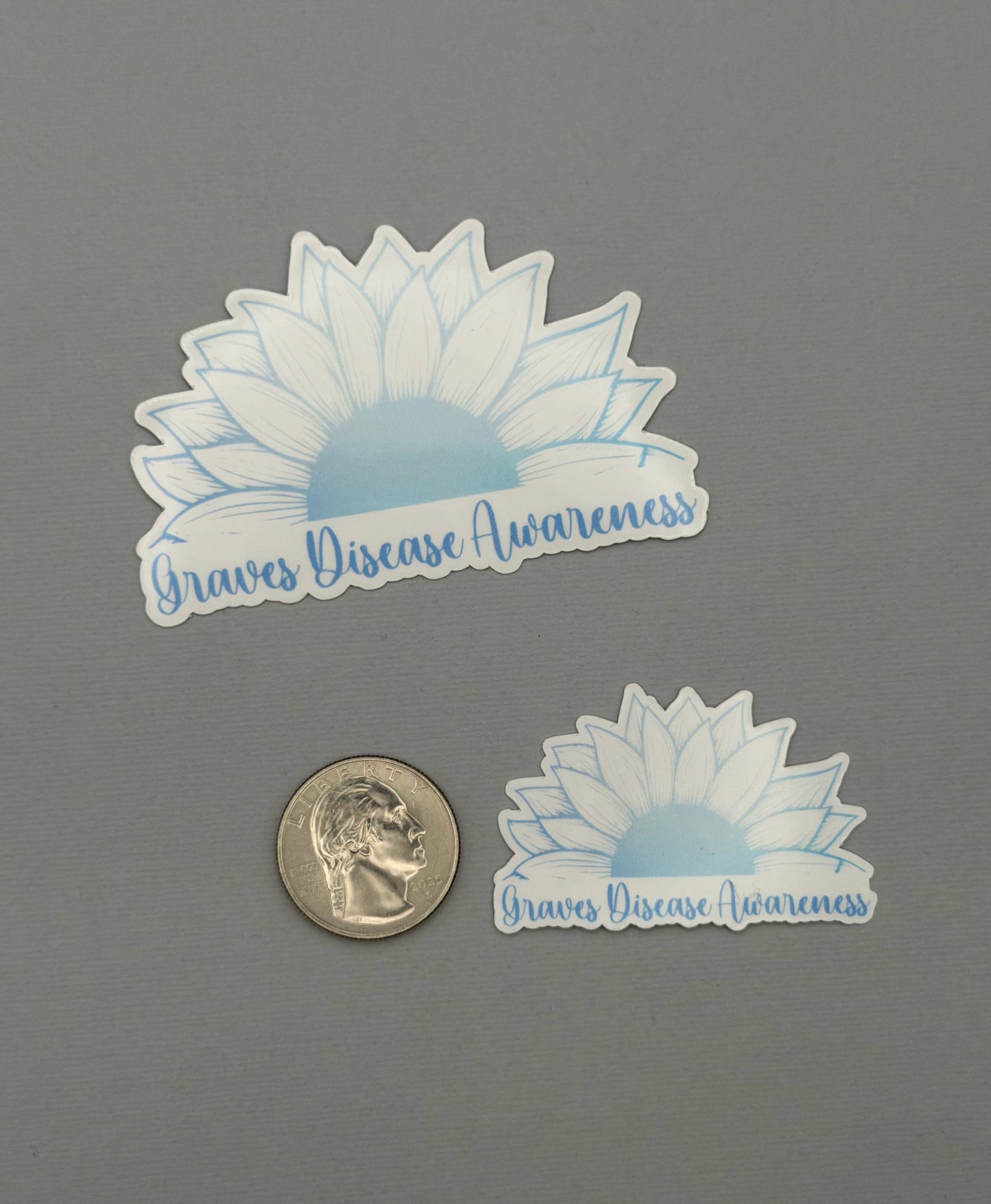 Graves' Disease Awareness Sunflower Sticker or Magnet