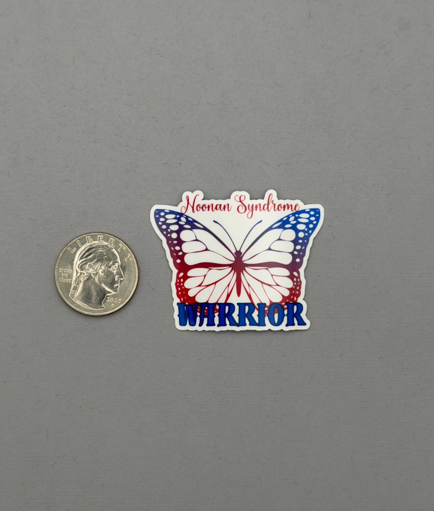 Noonan Syndrome Warrior Butterfly Sticker