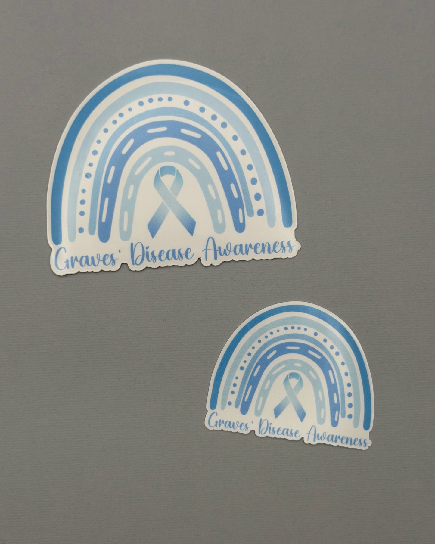 Graves' Disease Awareness Rainbow Sticker or Magnet