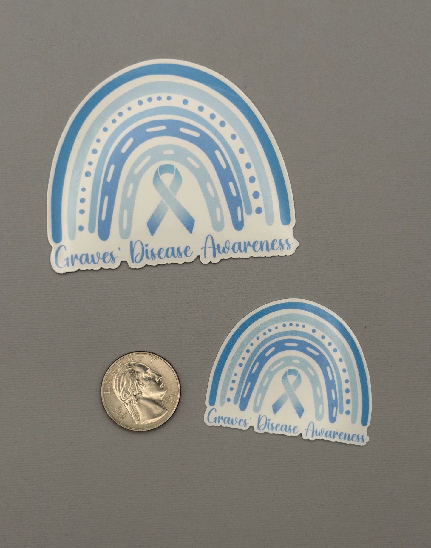 Graves' Disease Awareness Rainbow Sticker or Magnet