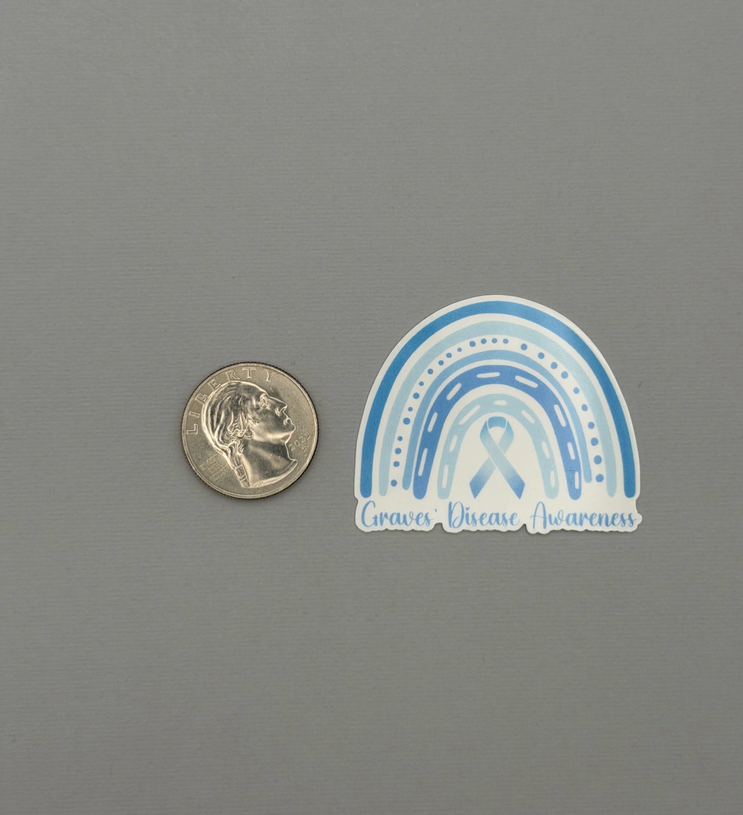 Graves' Disease Awareness Rainbow Sticker or Magnet
