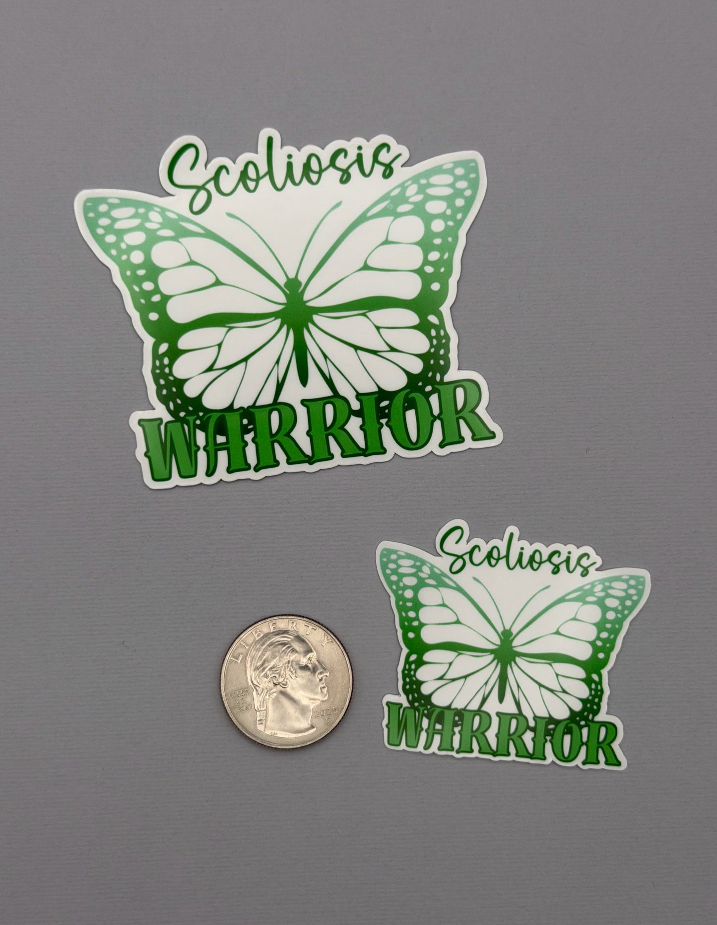 Scoliosis Warrior Butterfly Sticker or Magnet