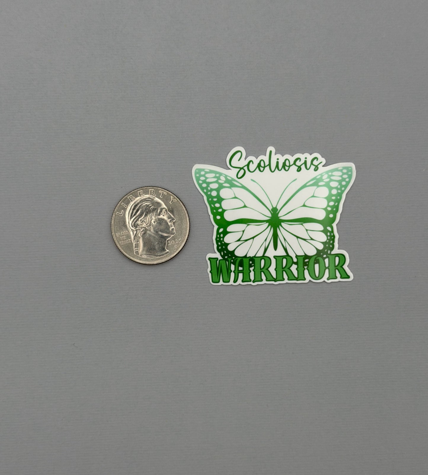 Scoliosis Warrior Butterfly Sticker or Magnet