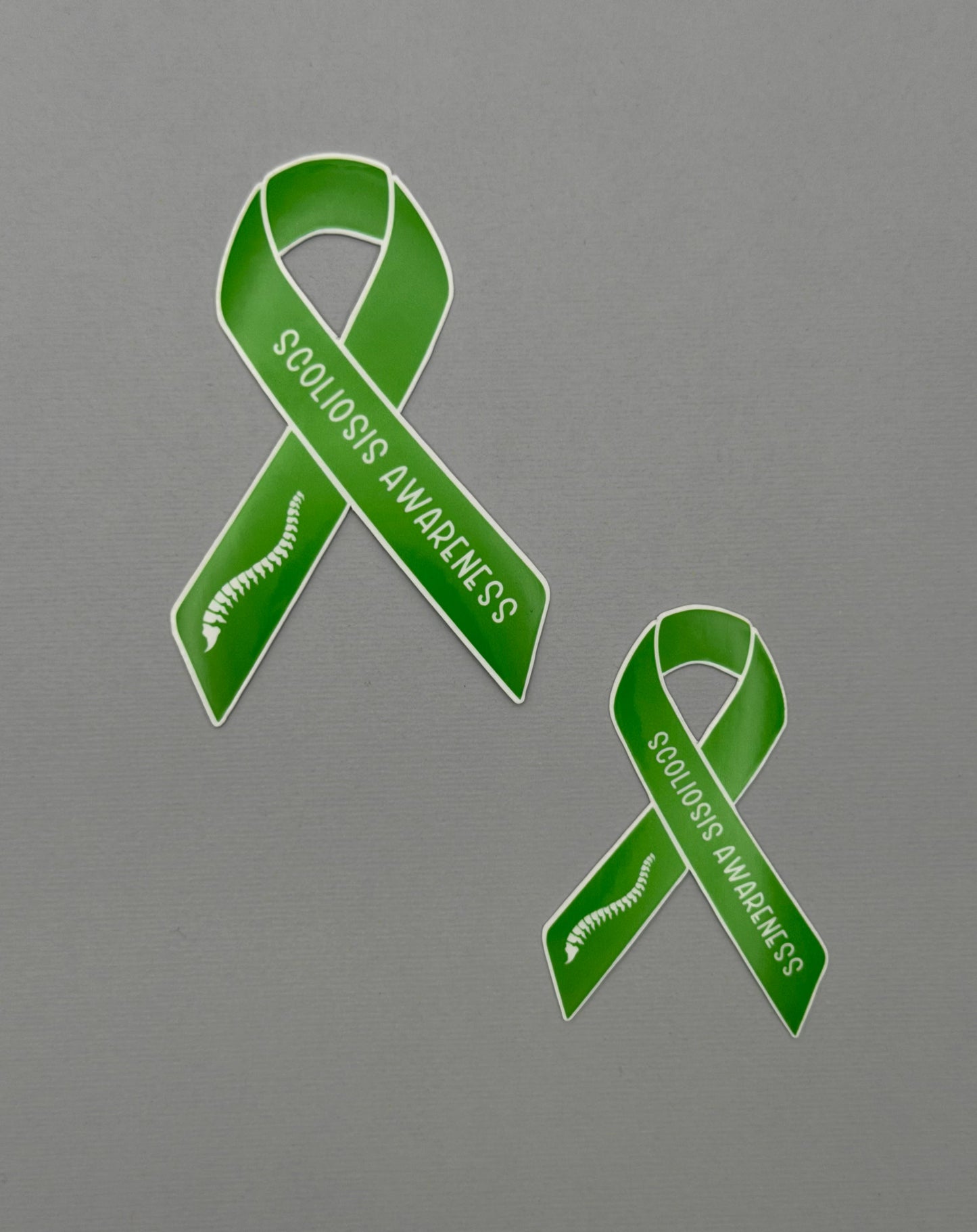 Scoliosis Awareness Ribbon Sticker or Magnet