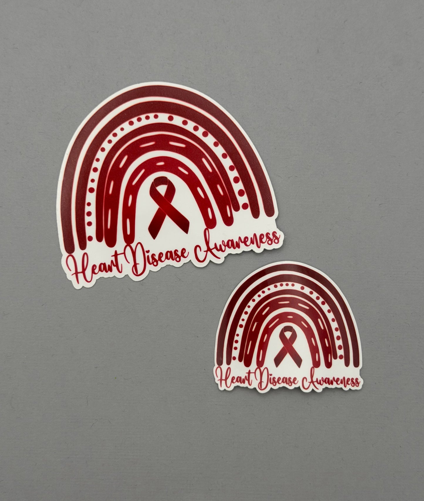 Heart Disease Awareness Rainbow Sticker