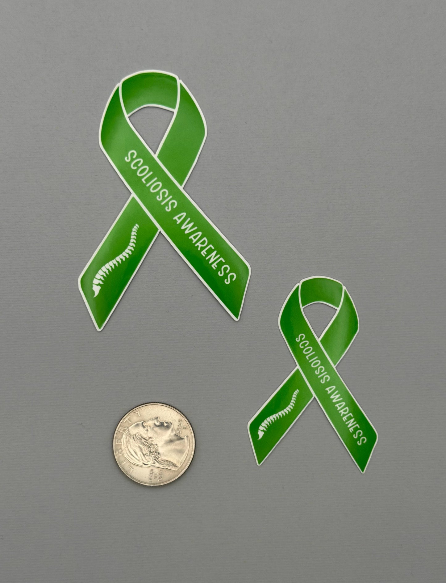 Scoliosis Awareness Ribbon Sticker or Magnet