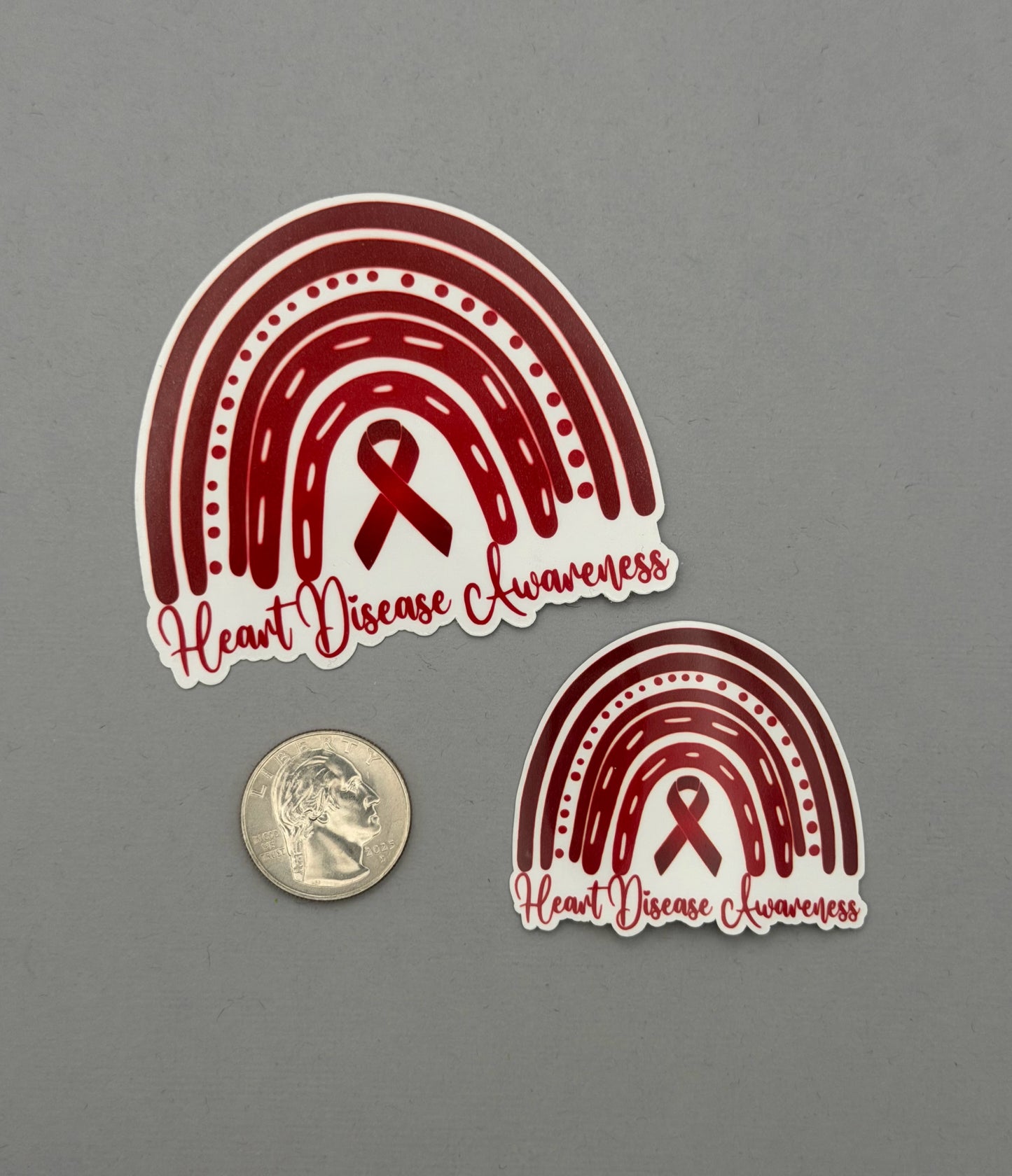 Heart Disease Awareness Rainbow Sticker