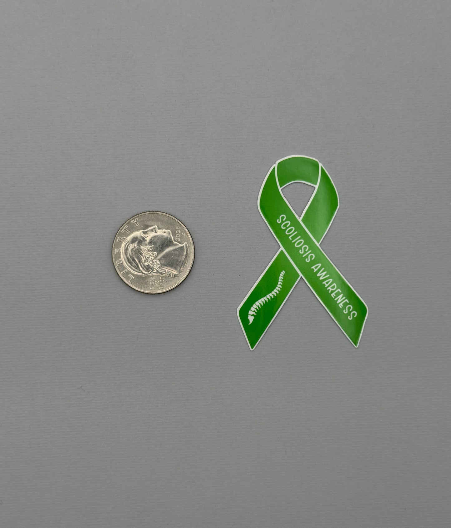 Scoliosis Awareness Ribbon Sticker or Magnet