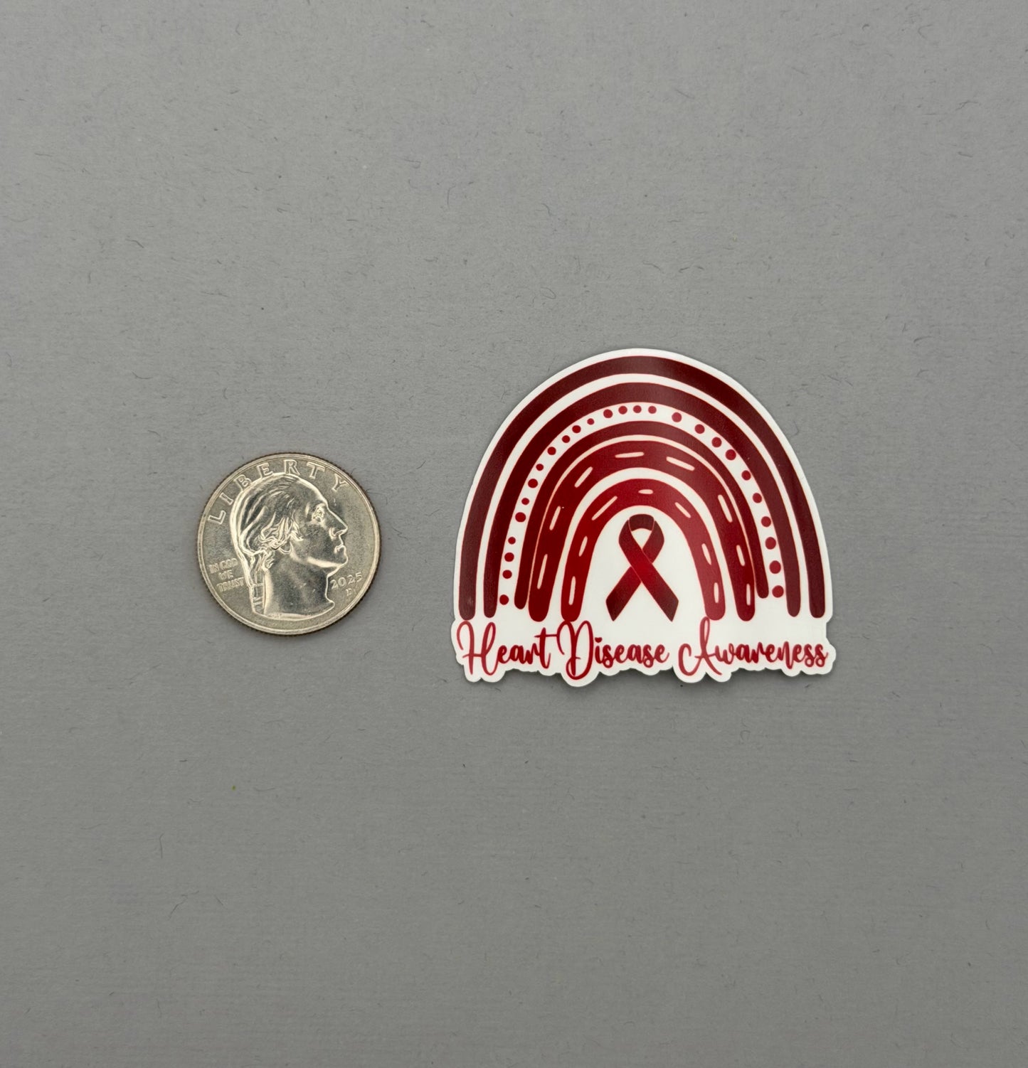 Heart Disease Awareness Rainbow Sticker