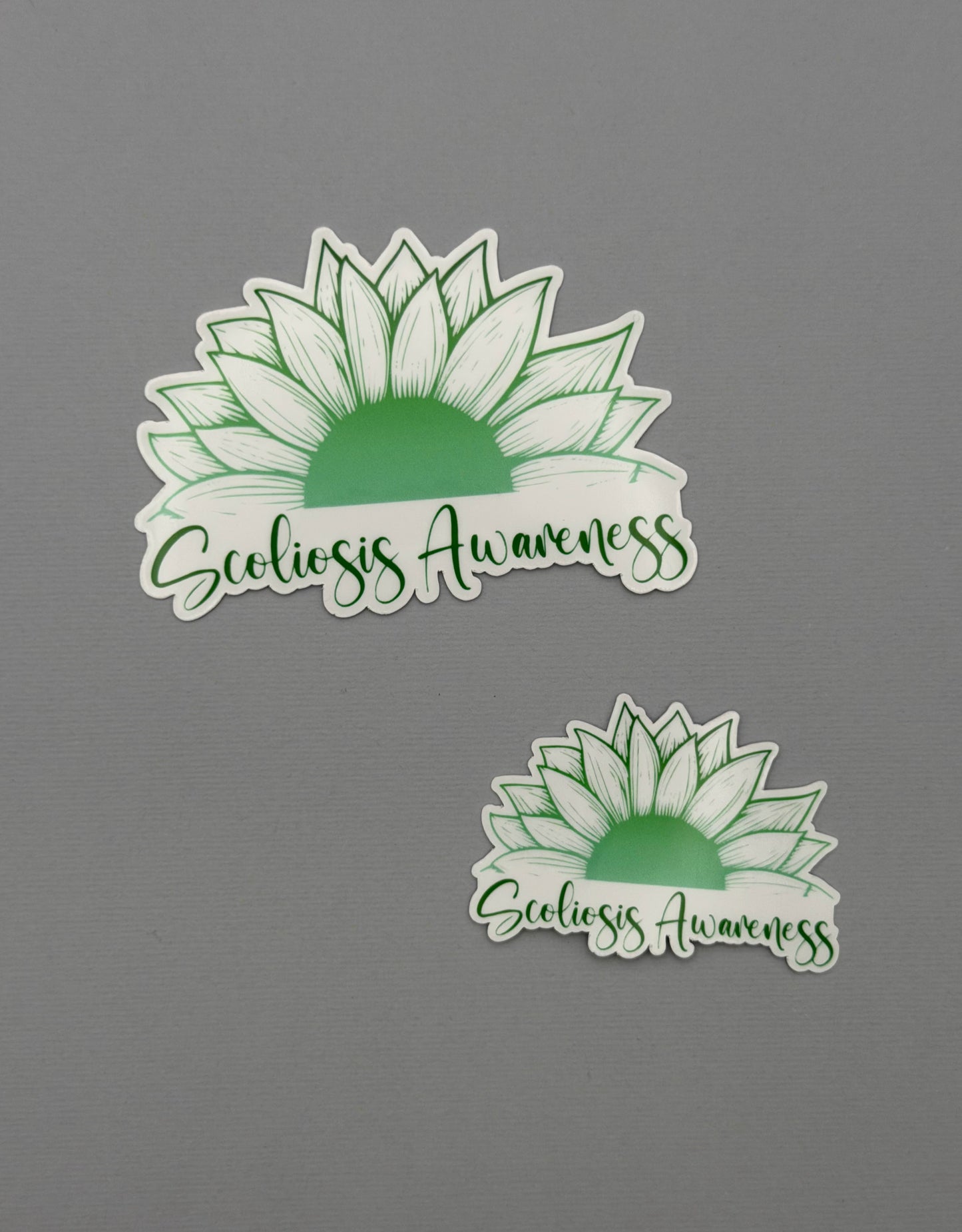 Scoliosis Awareness Sunflower Sticker or Magnet