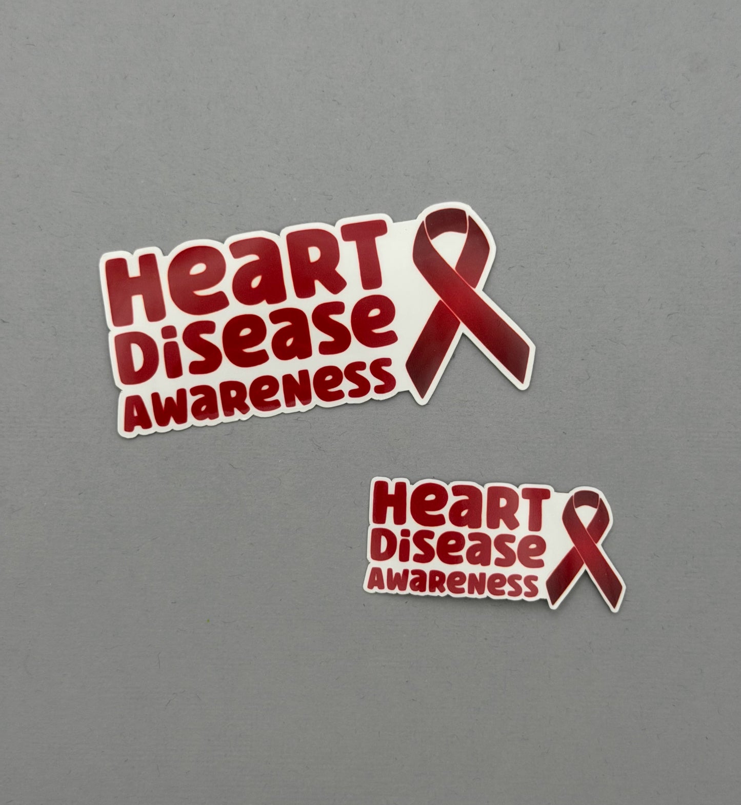 Heart Disease Awareness with Ribbon Sticker or Magnet