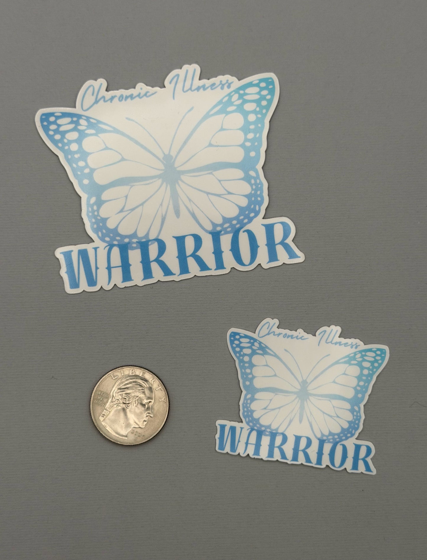 Chronic Illness Warrior Butterfly Sticker or Magnet