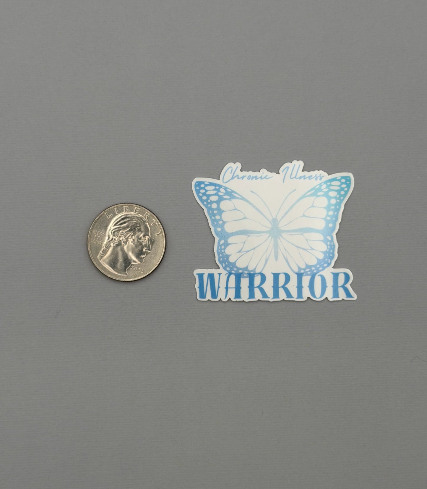 Chronic Illness Warrior Butterfly Sticker or Magnet