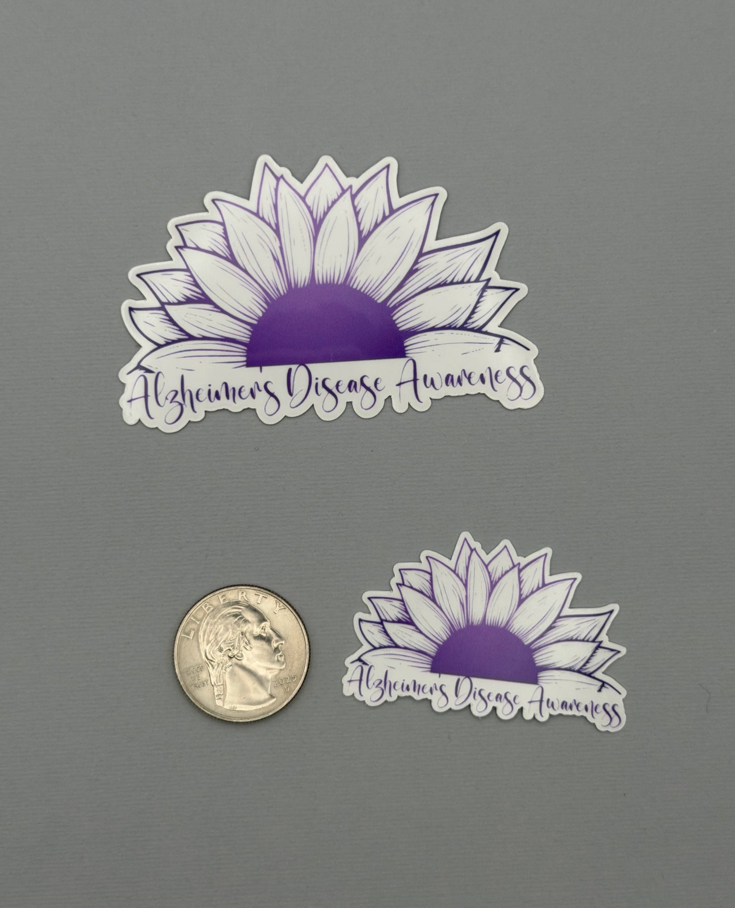 Alzheimer's Disease Awareness Sunflower Sticker or Magnet